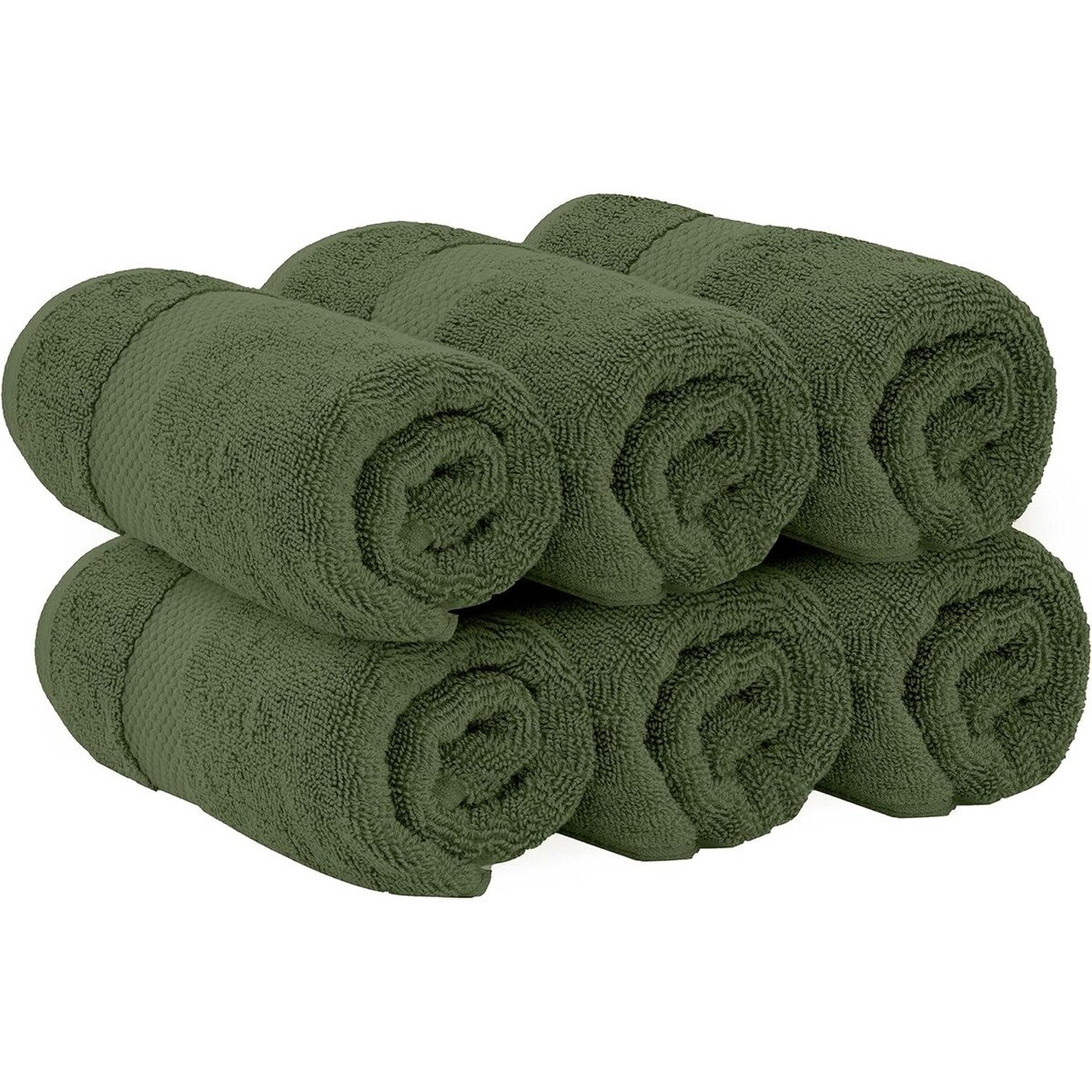 Weißes klassisches Luxus-Baumwollhandtuch 16x30 - 6er-Set
