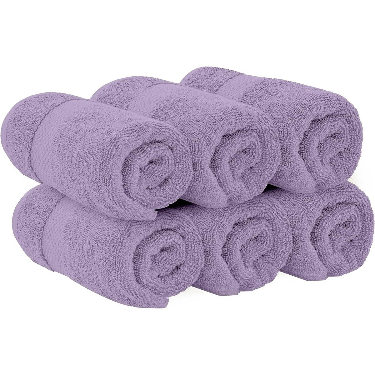 Weißes klassisches Luxus-Baumwollhandtuch 16x30 - 6er-Set
