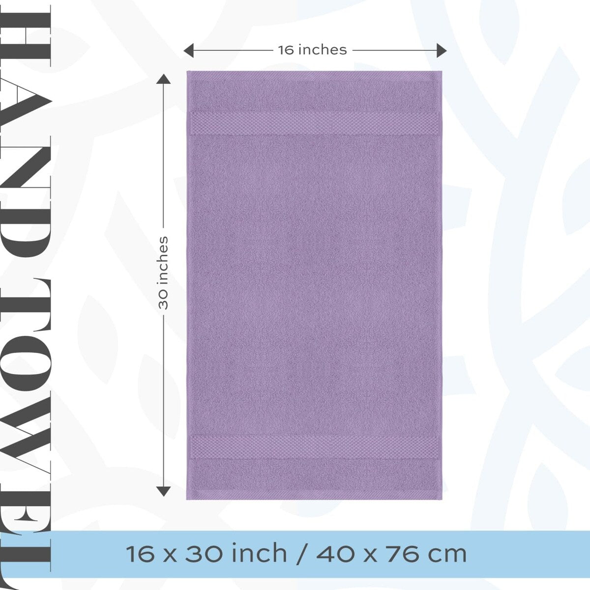 Weißes klassisches Luxus-Baumwollhandtuch 16x30 - 6er-Set