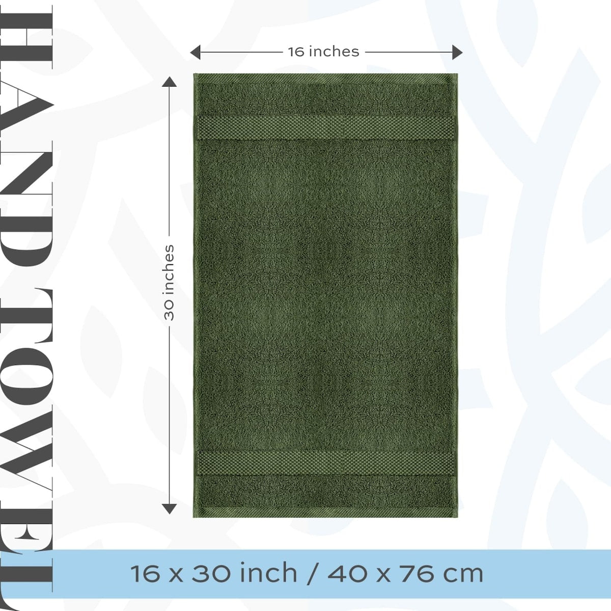 Weißes klassisches Luxus-Baumwollhandtuch 16x30 - 6er-Set