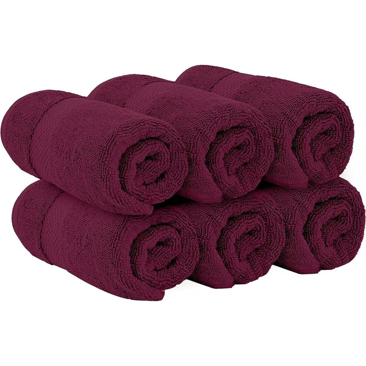 Weißes klassisches Luxus-Baumwollhandtuch 16x30 - 6er-Set