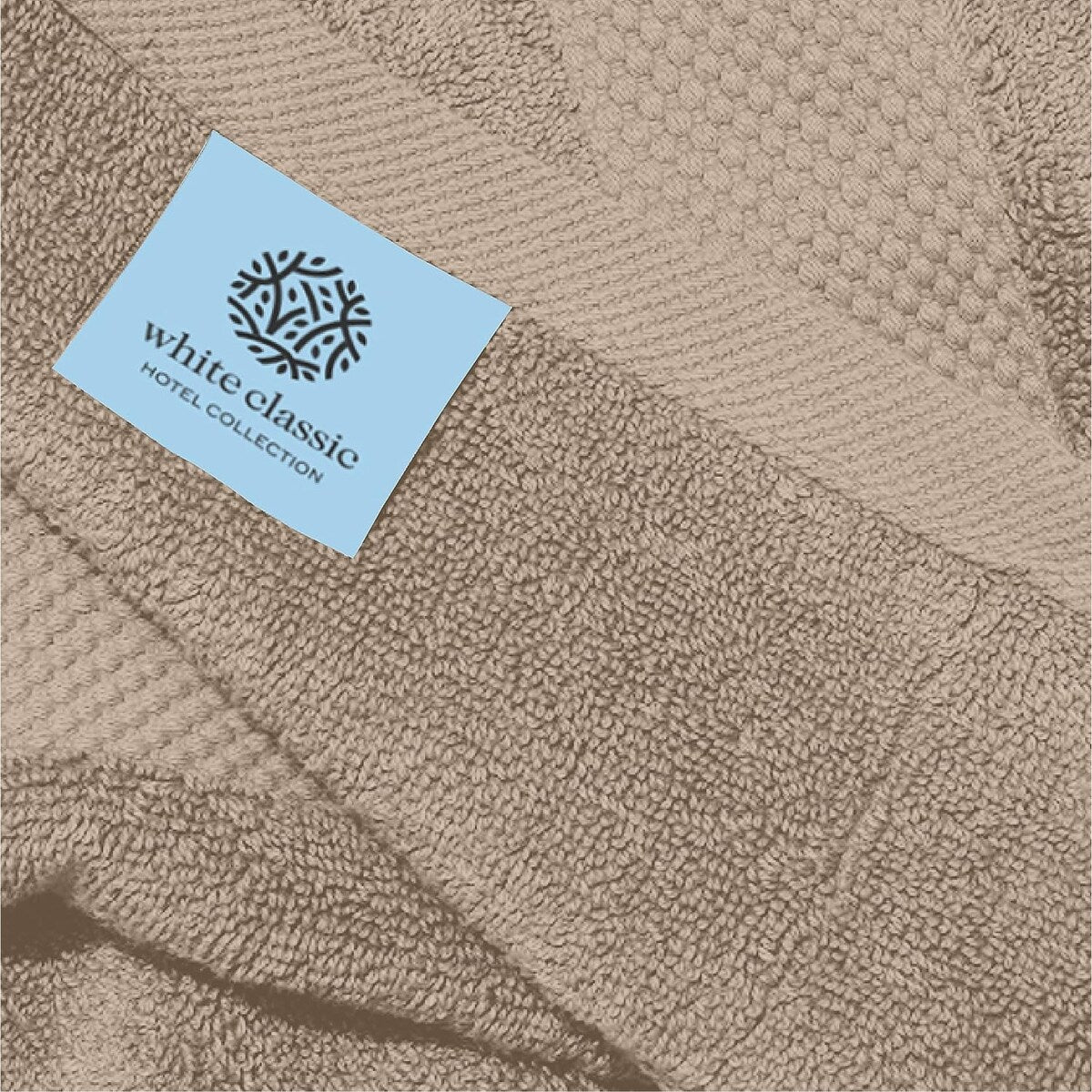 Weißes klassisches Luxus-Baumwollhandtuch 16x30 - 6er-Set