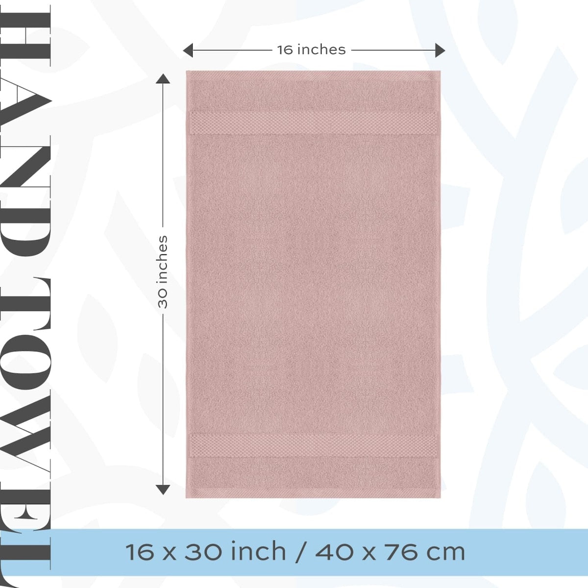 Weißes klassisches Luxus-Baumwollhandtuch 16x30 - 6er-Set