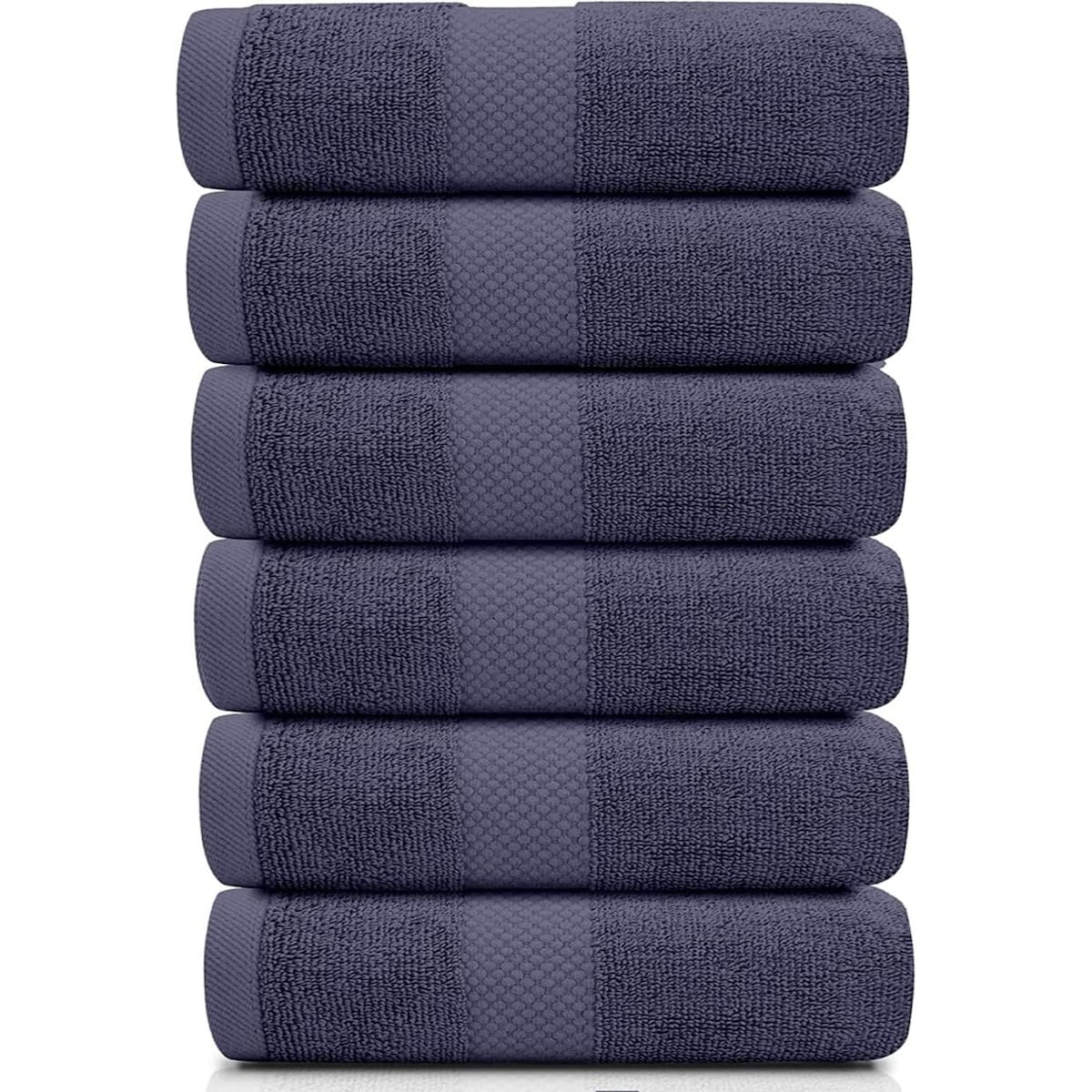 Weißes klassisches Luxus-Baumwollhandtuch 16x30 - 6er-Set
