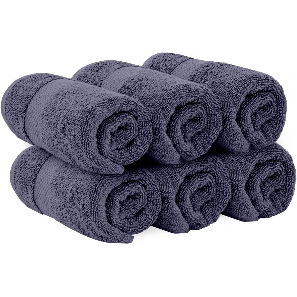 Weißes klassisches Luxus-Baumwollhandtuch 16x30 - 6er-Set