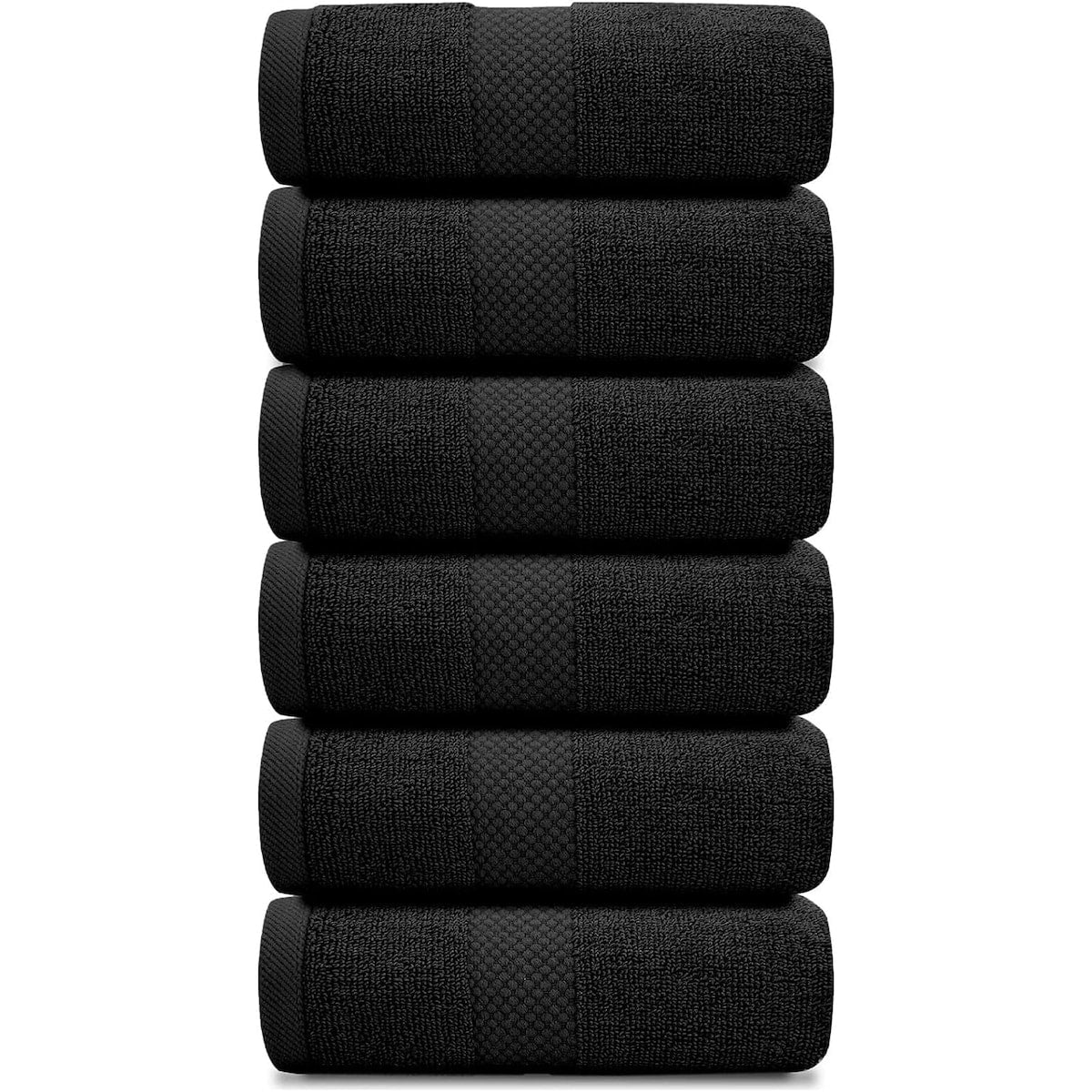 Weißes klassisches Luxus-Baumwollhandtuch 16x30 - 6er-Set