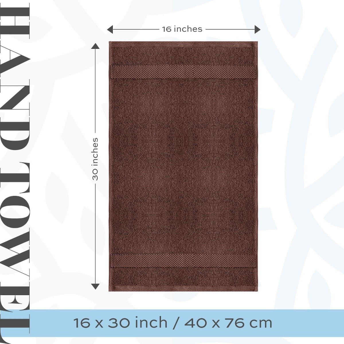 Weißes klassisches Luxus-Baumwollhandtuch 16x30 - 6er-Set