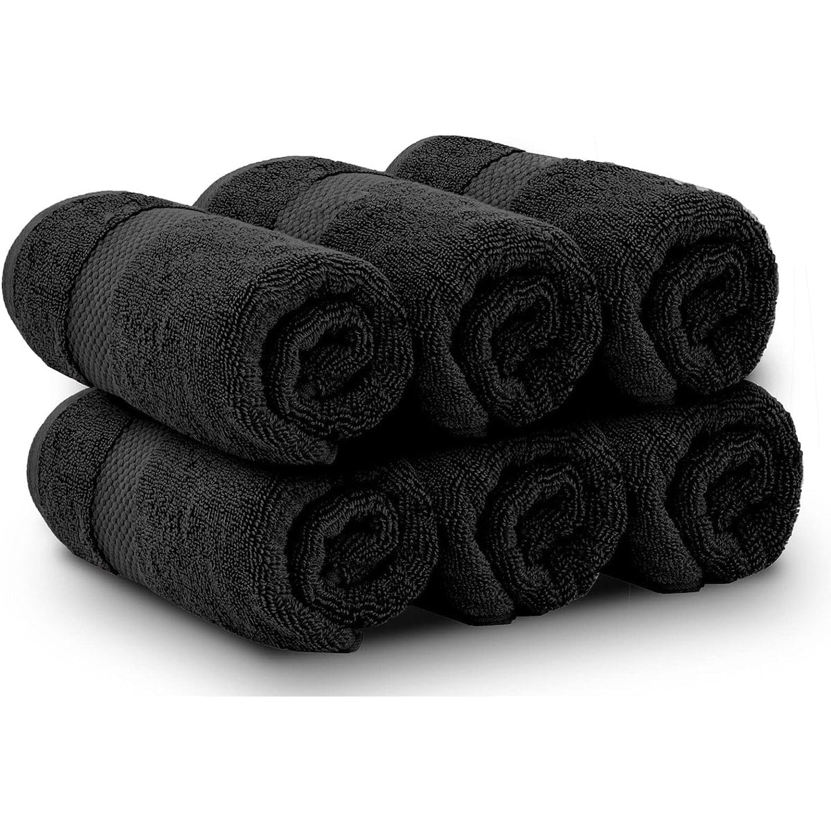Weißes klassisches Luxus-Baumwollhandtuch 16x30 - 6er-Set