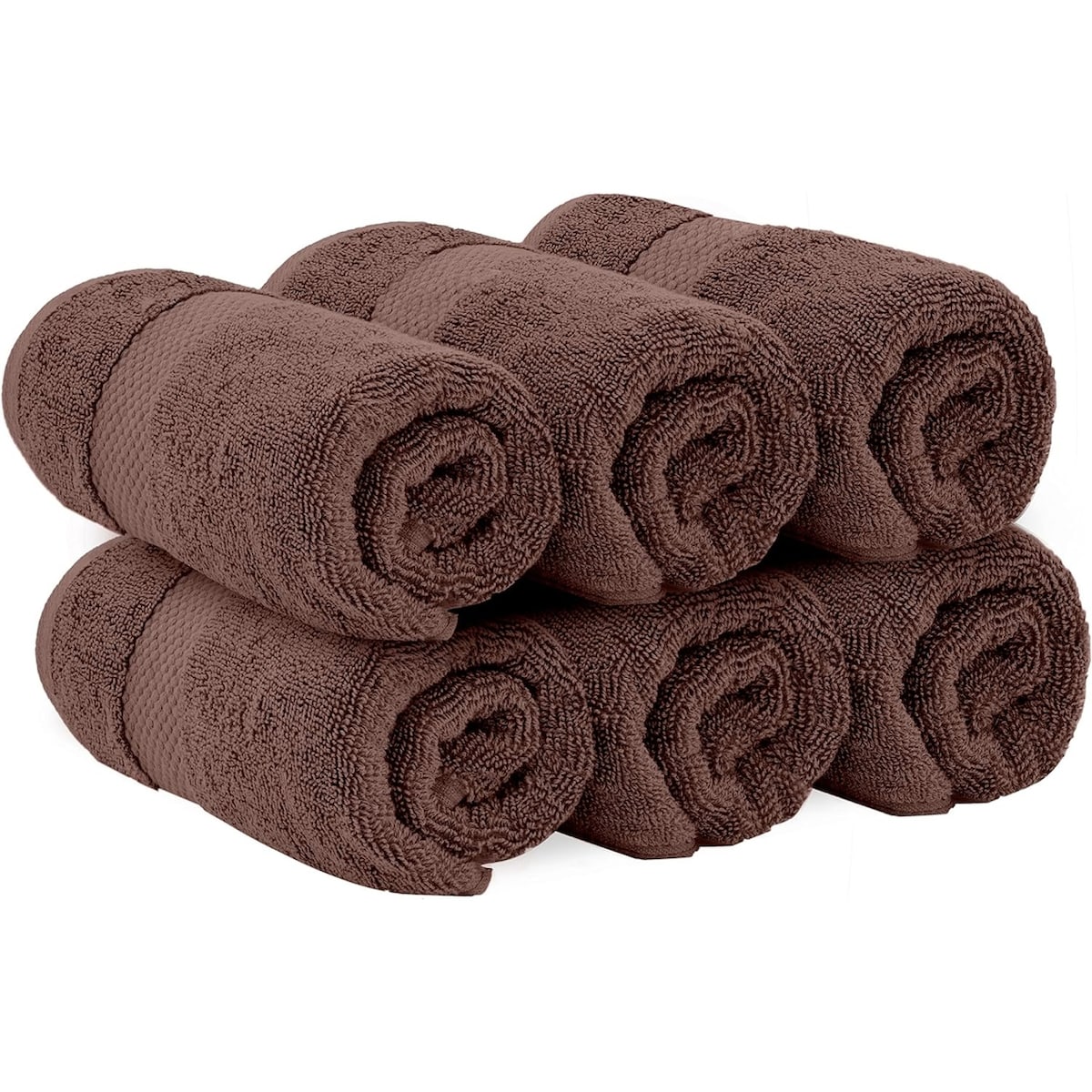 Weißes klassisches Luxus-Baumwollhandtuch 16x30 - 6er-Set
