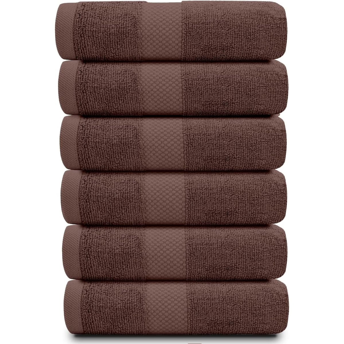 Weißes klassisches Luxus-Baumwollhandtuch 16x30 - 6er-Set