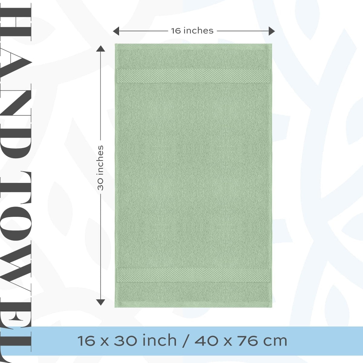 Weißes klassisches Luxus-Baumwollhandtuch 16x30 - 6er-Set