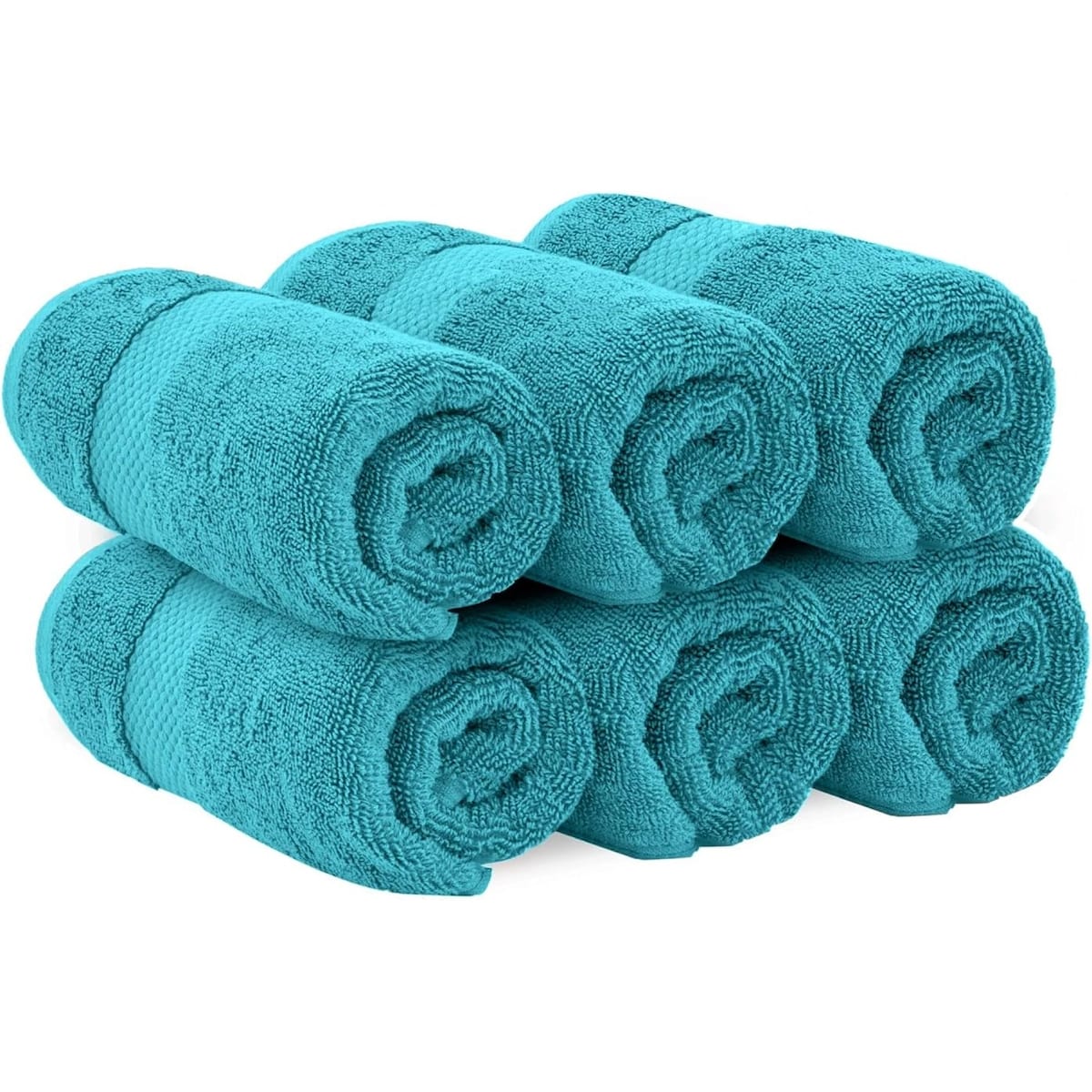 Weißes klassisches Luxus-Baumwollhandtuch 16x30 - 6er-Set