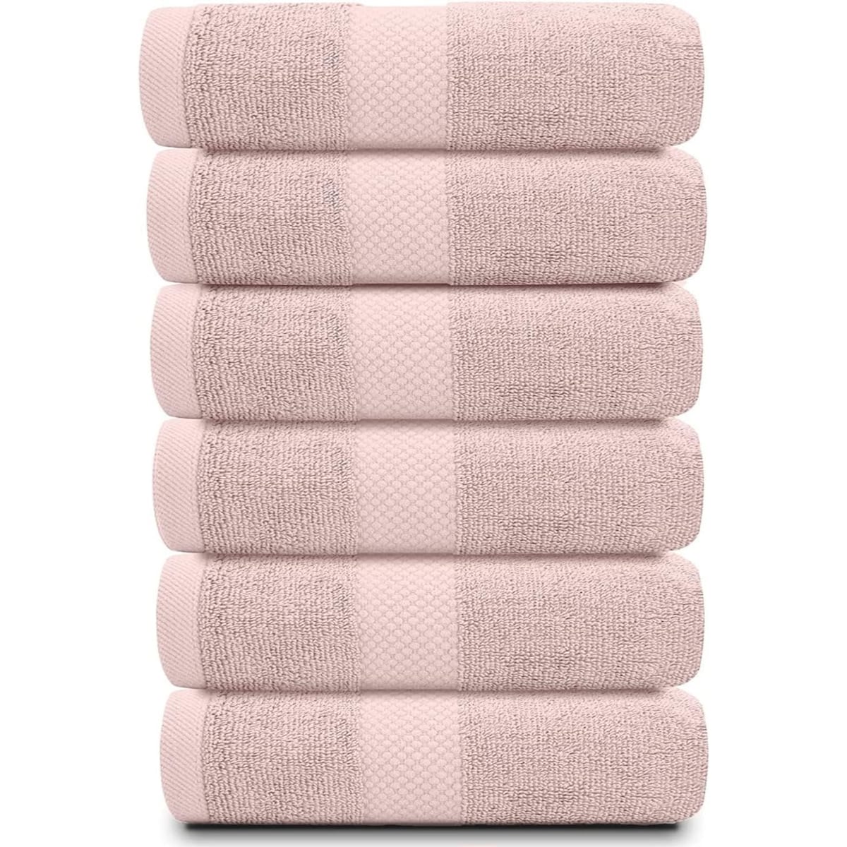 Weißes klassisches Luxus-Baumwollhandtuch 16x30 - 6er-Set