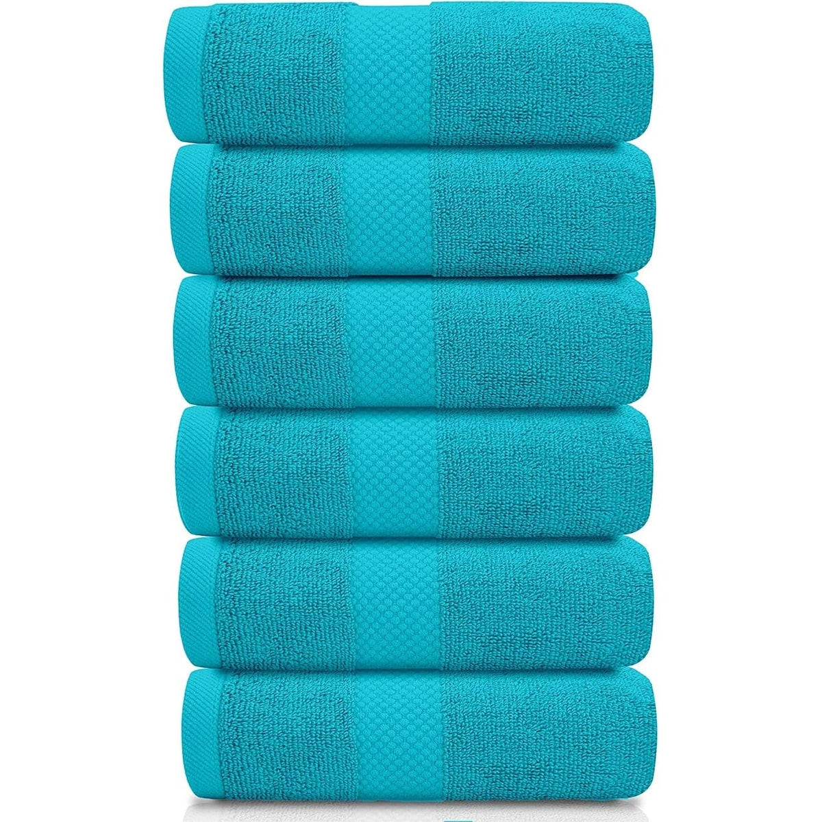 Weißes klassisches Luxus-Baumwollhandtuch 16x30 - 6er-Set