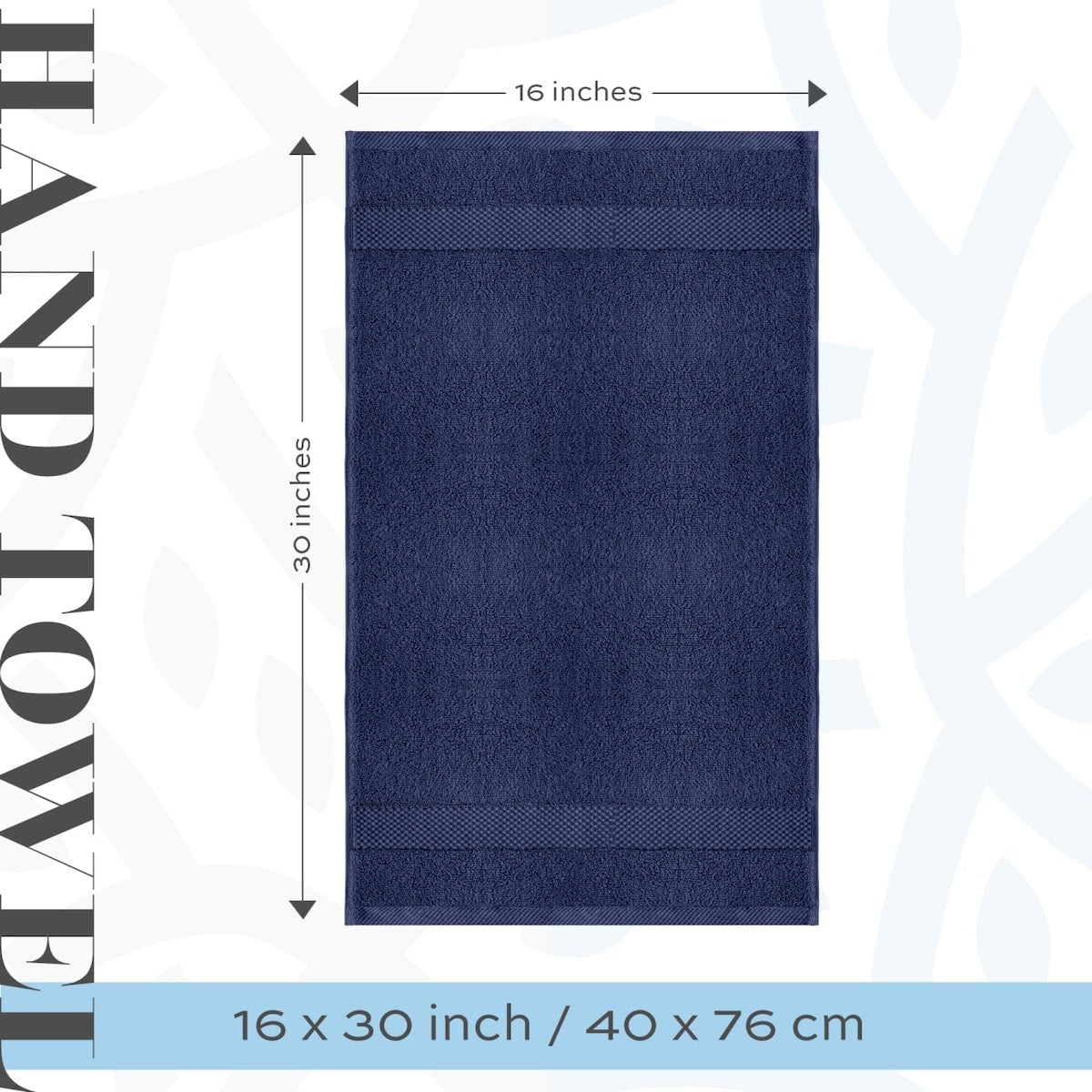 Weißes klassisches Luxus-Baumwollhandtuch 16x30 - 6er-Set