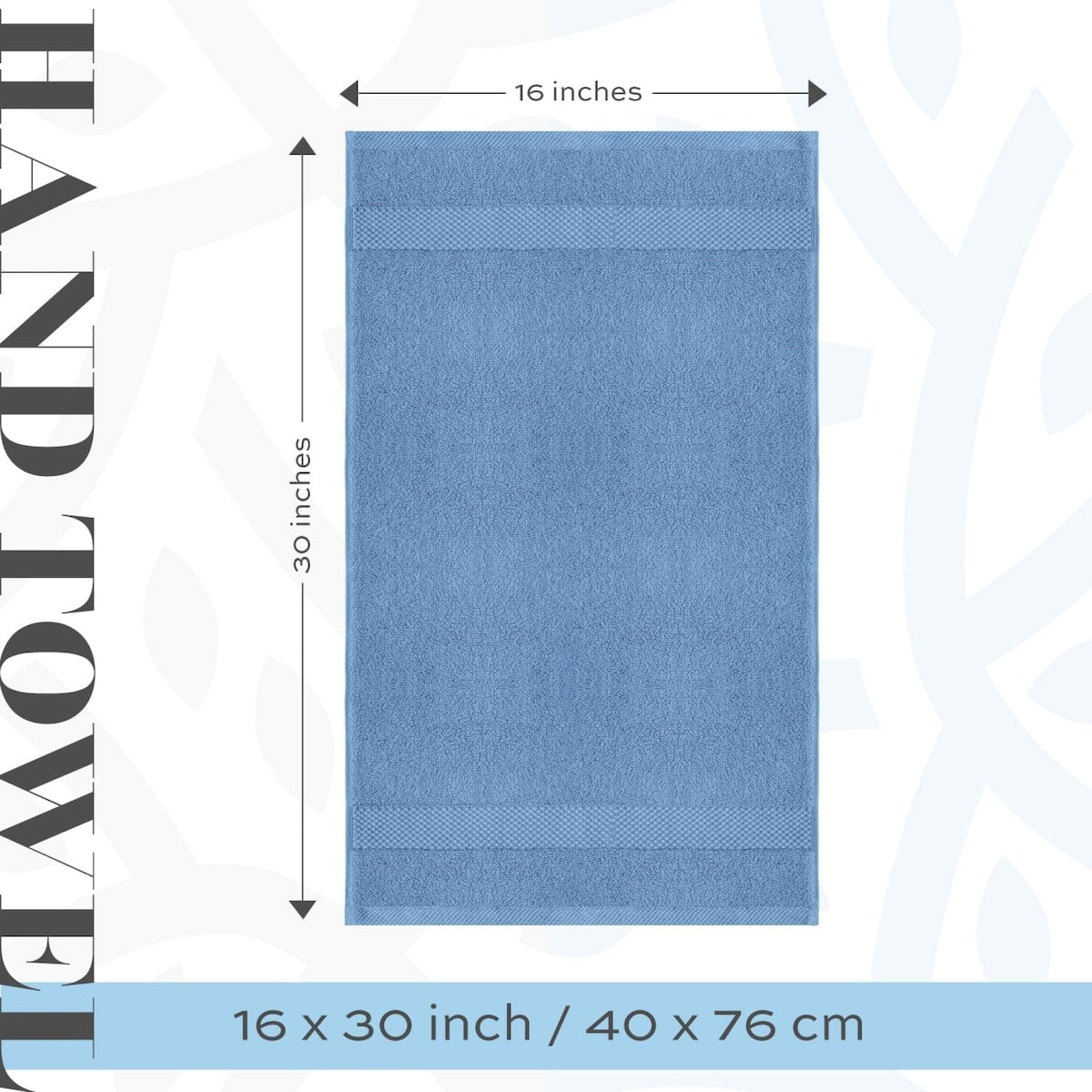 Weißes klassisches Luxus-Baumwollhandtuch 16x30 - 6er-Set