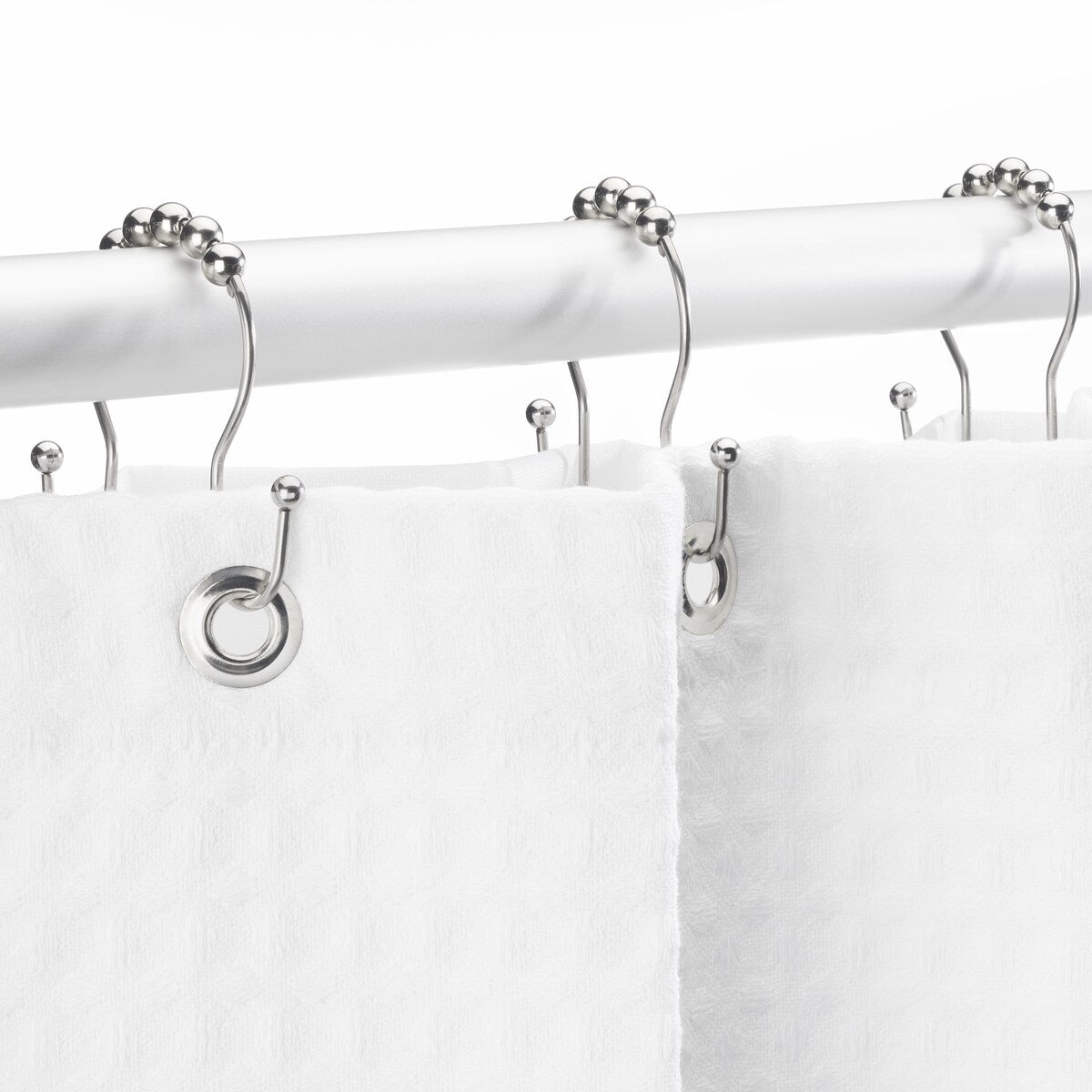 Whitmor Rostfreier Edelstahl Doppelseitige Duschhaken, 12er-Set, Silber