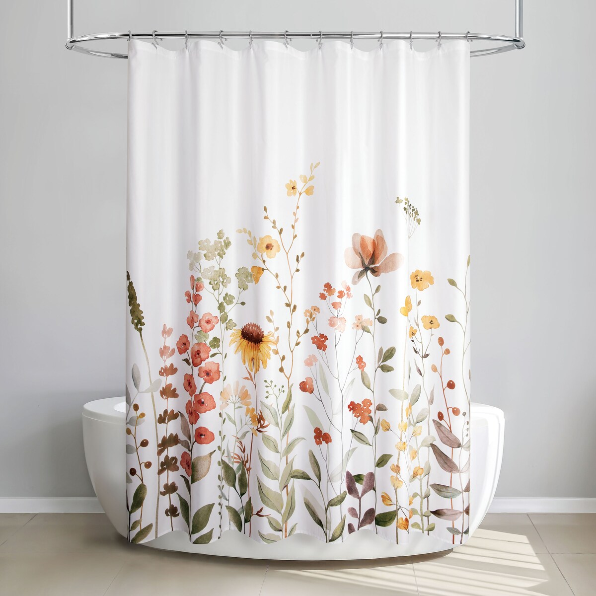 Wild Garden Duschvorhang aus Polyestergewebe, bedruckt, 70 x 72
