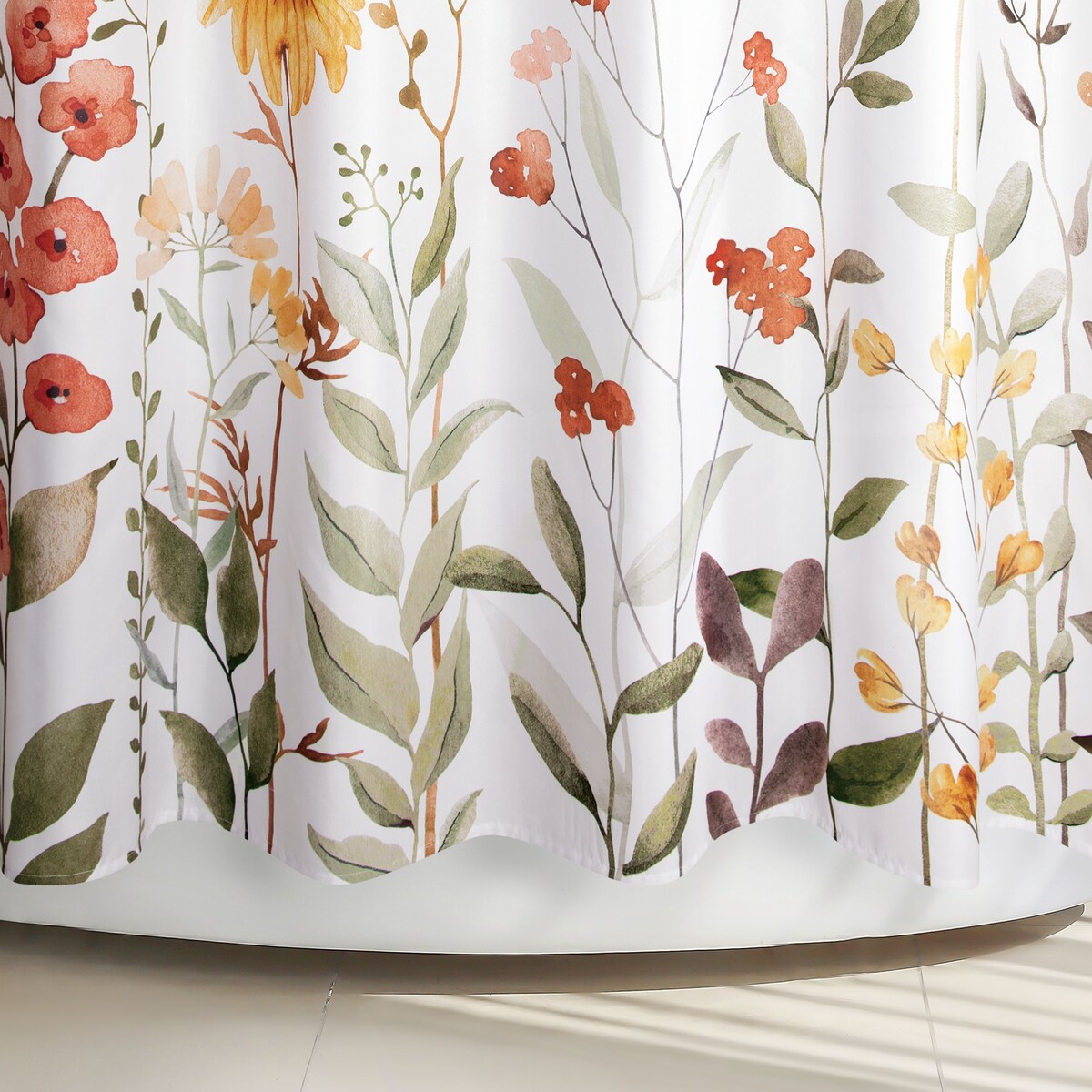 Wild Garden Duschvorhang aus Polyestergewebe, bedruckt, 70 x 72