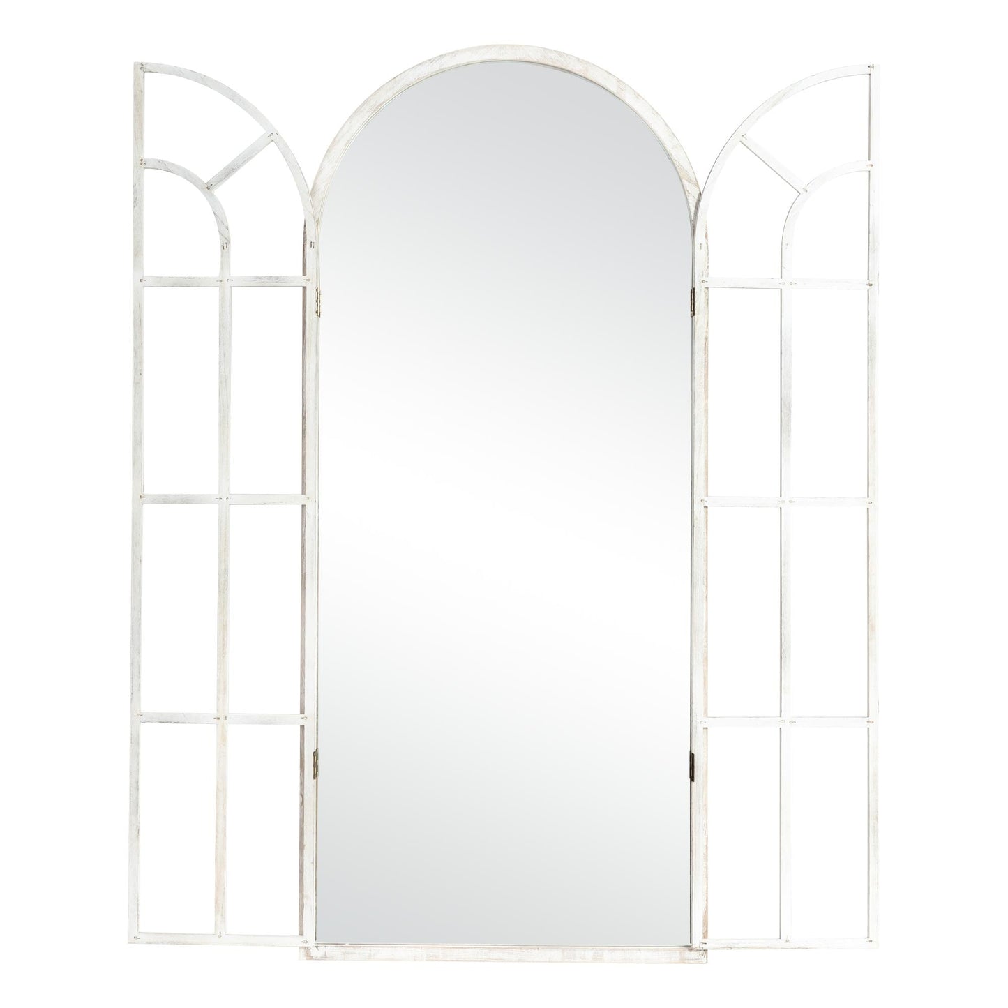 Fensterspiegel, gewölbter Holzspiegel, 180 cm lang x 78 cm breit
