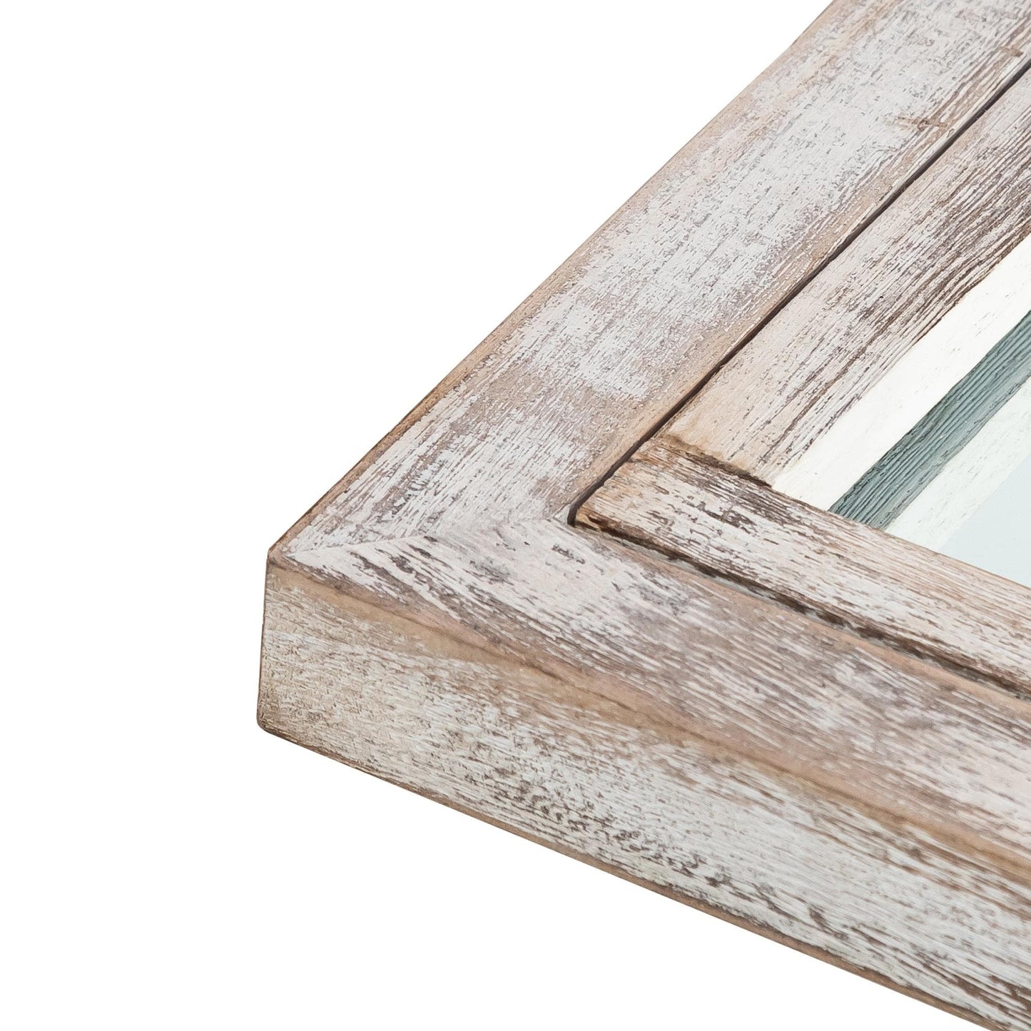 Fensterspiegel, gewölbter Holzspiegel, 180 cm lang x 78 cm breit