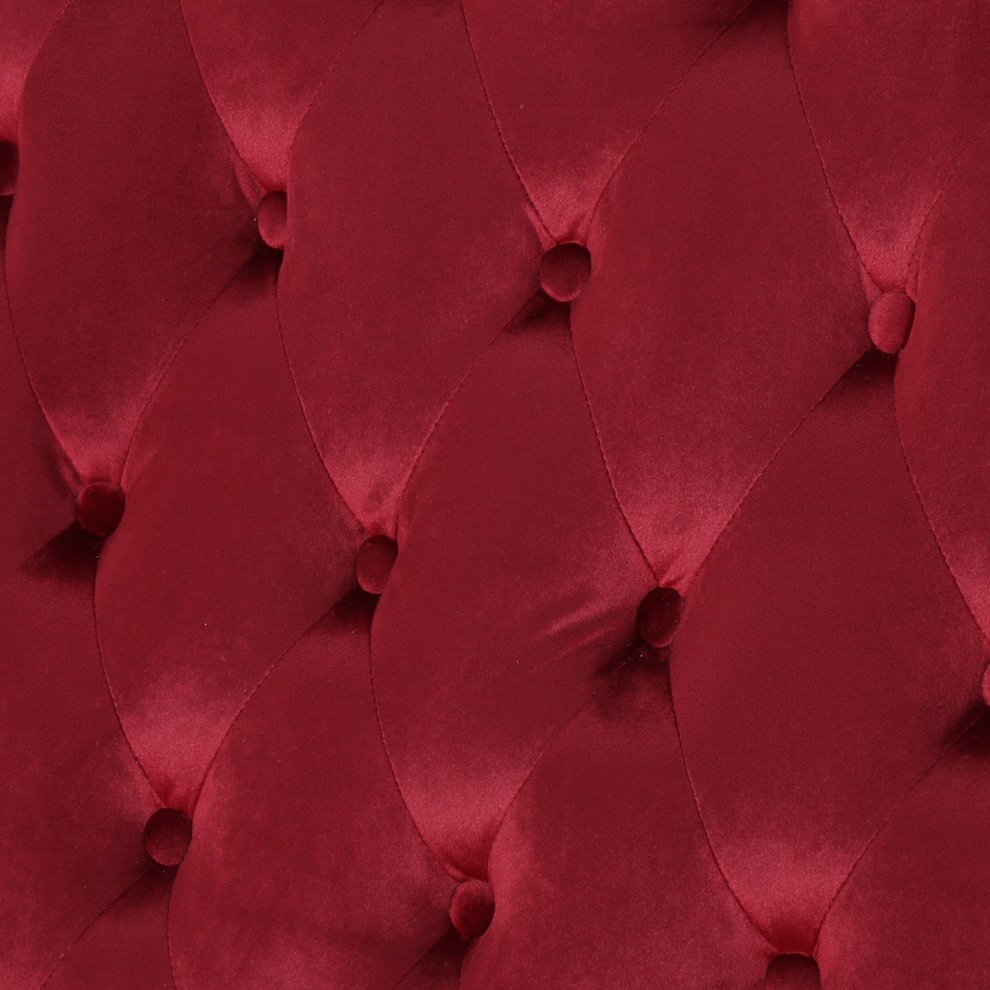 Wine Red Velvet Button Tufted High Wingback Loveseat Sofa