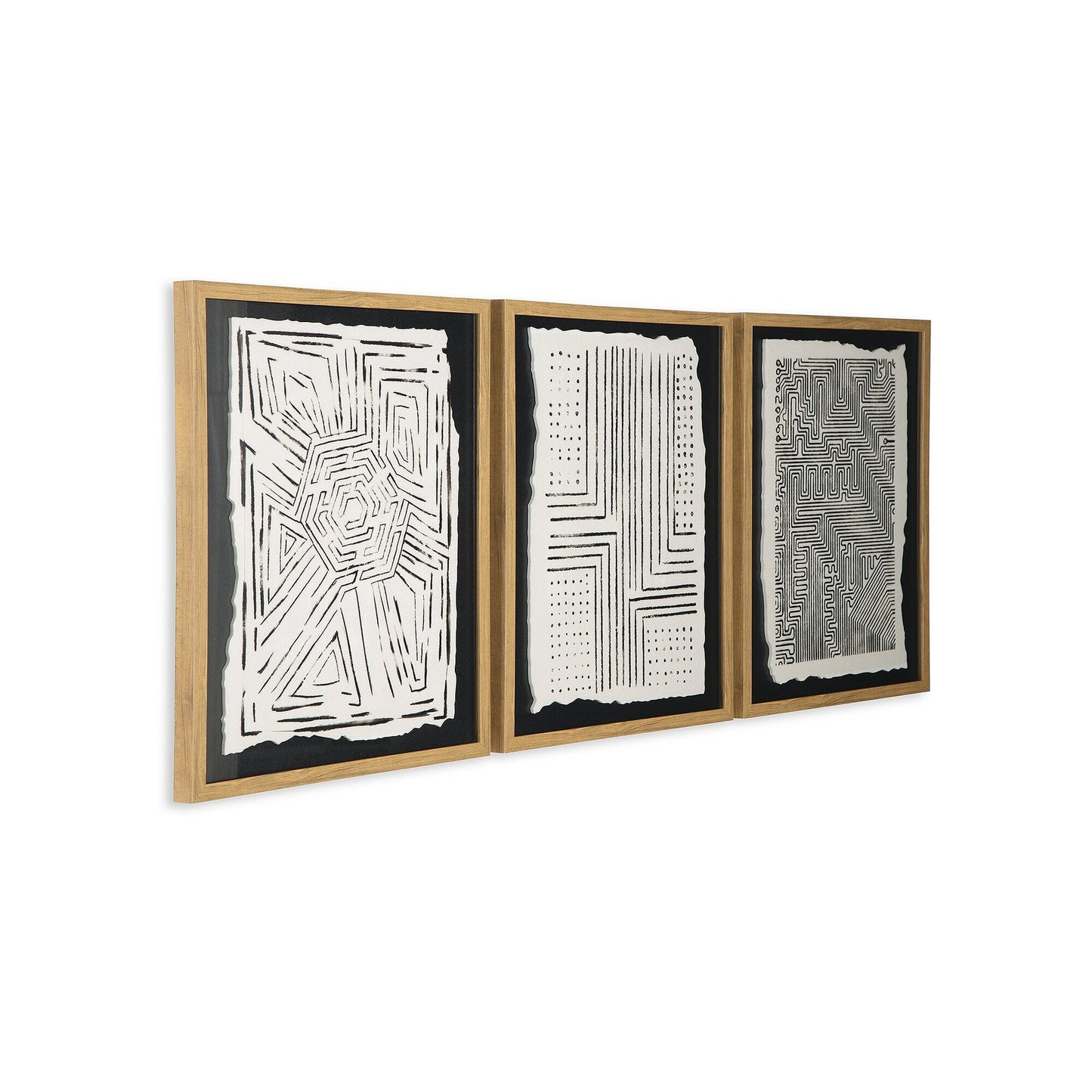 Wonderstow Schwarz/Beige Wandkunst, 3er-Set