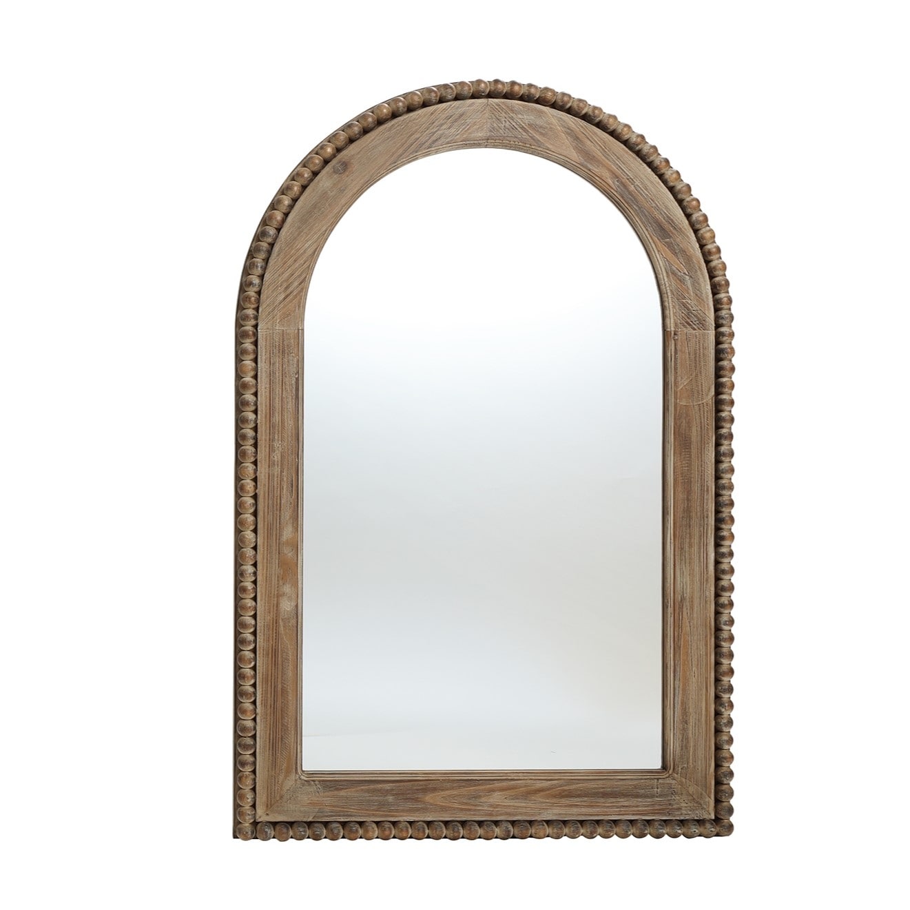 Wandspiegel mit Bogenfenster und Holzrahmen, Badezimmer-Wandspiegel – 39,25 H x 25,87 B x 1,5 T