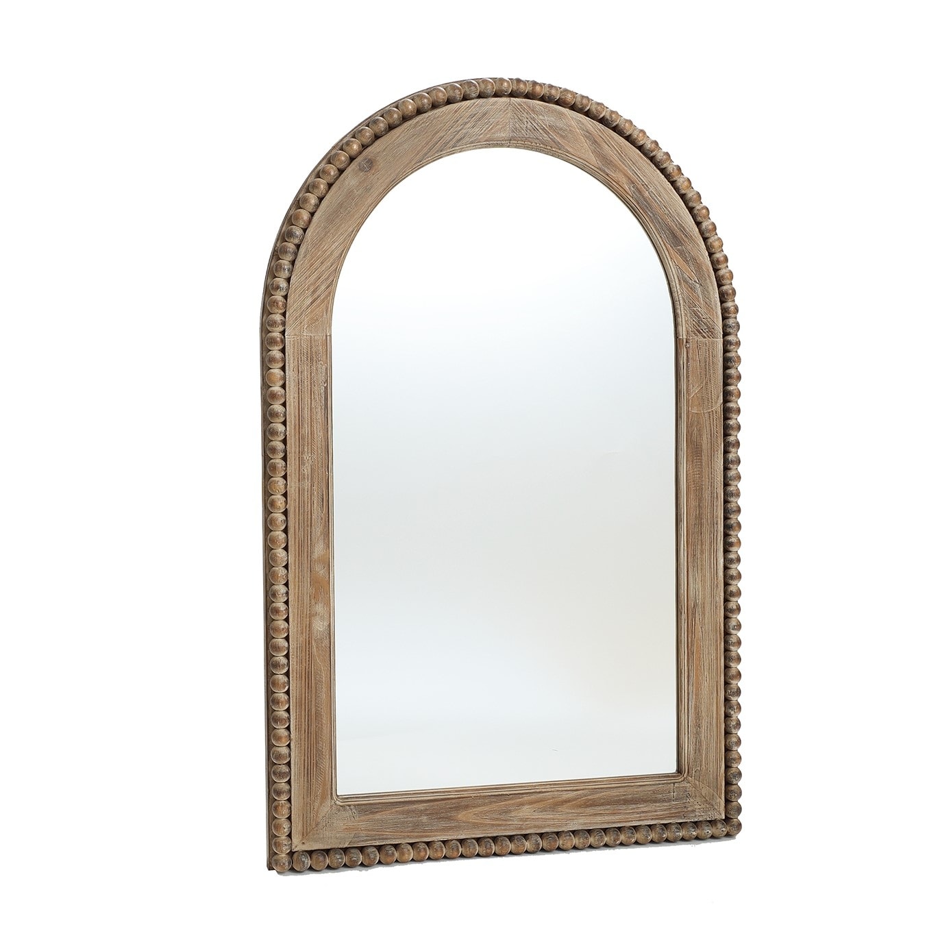 Wandspiegel mit Bogenfenster und Holzrahmen, Badezimmer-Wandspiegel – 39,25 H x 25,87 B x 1,5 T