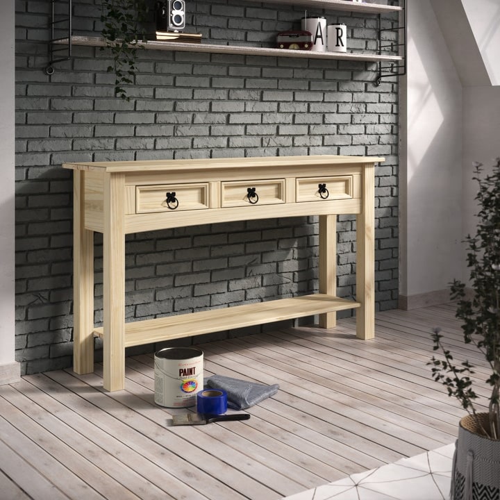 Flurtischkonsole aus Holz mit 3 Schubladen Corona | Furniture Dash – N/A