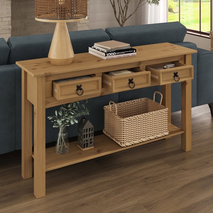 Flurtischkonsole aus Holz mit 3 Schubladen Corona | Furniture Dash – N/A