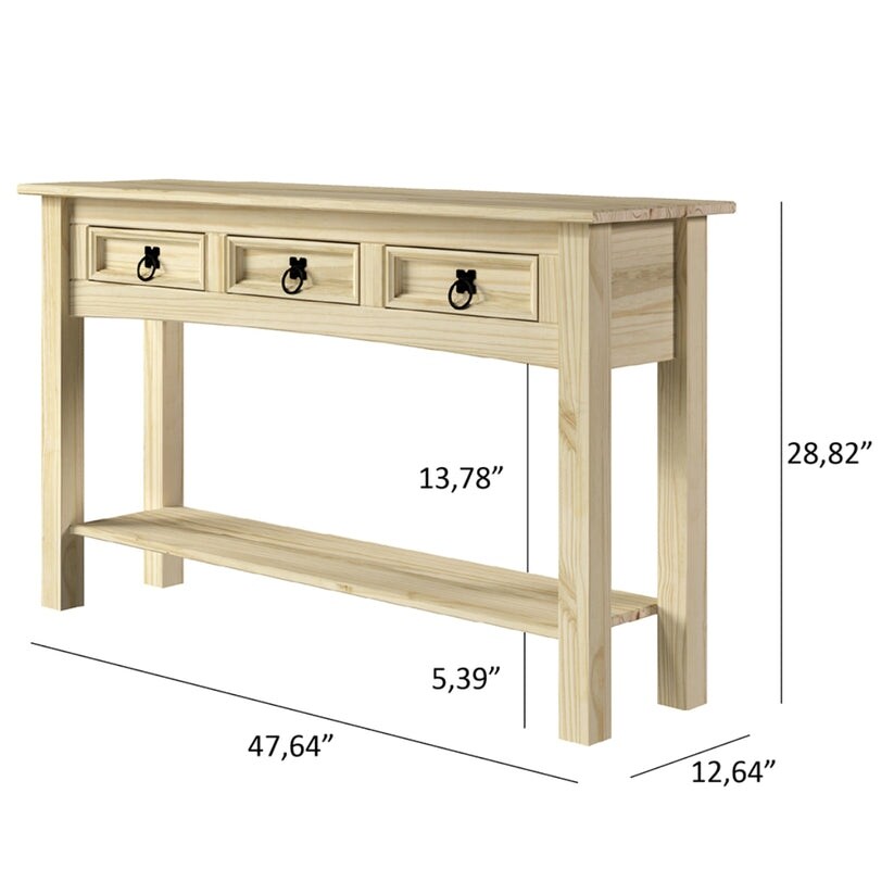 Flurtischkonsole aus Holz mit 3 Schubladen Corona | Furniture Dash – N/A