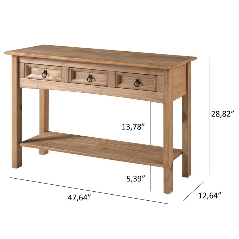 Flurtischkonsole aus Holz mit 3 Schubladen Corona | Furniture Dash – N/A
