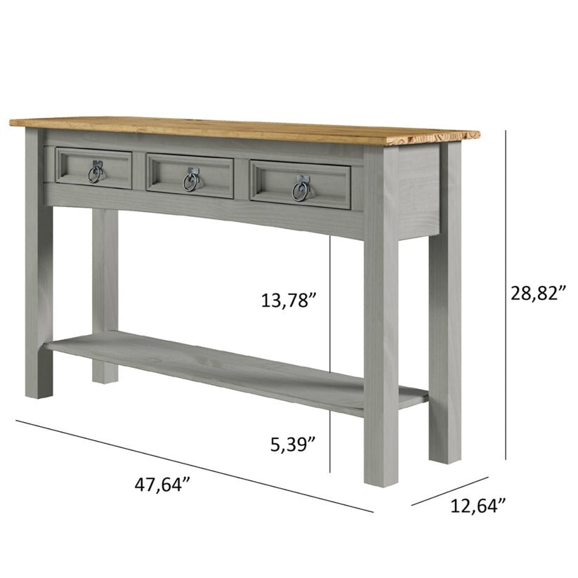 Flurtischkonsole aus Holz mit 3 Schubladen Corona | Furniture Dash – N/A