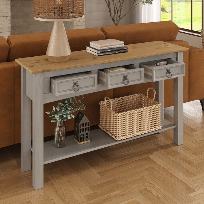 Flurtischkonsole aus Holz mit 3 Schubladen Corona | Furniture Dash – N/A