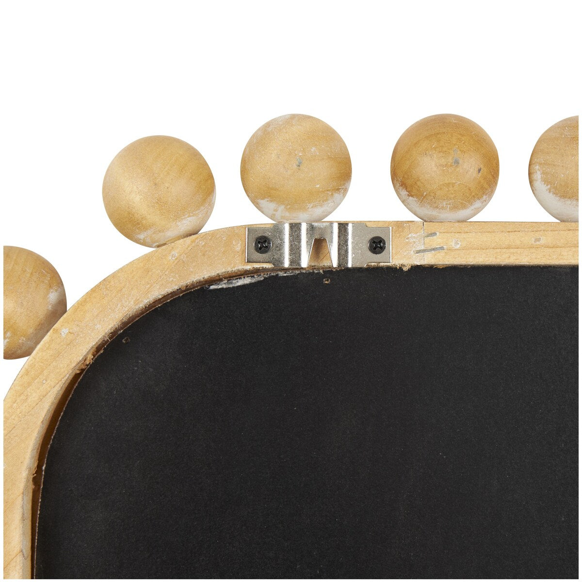 Wandspiegel aus Holz mit Perlenrahmen – Braun – Roche River Decor