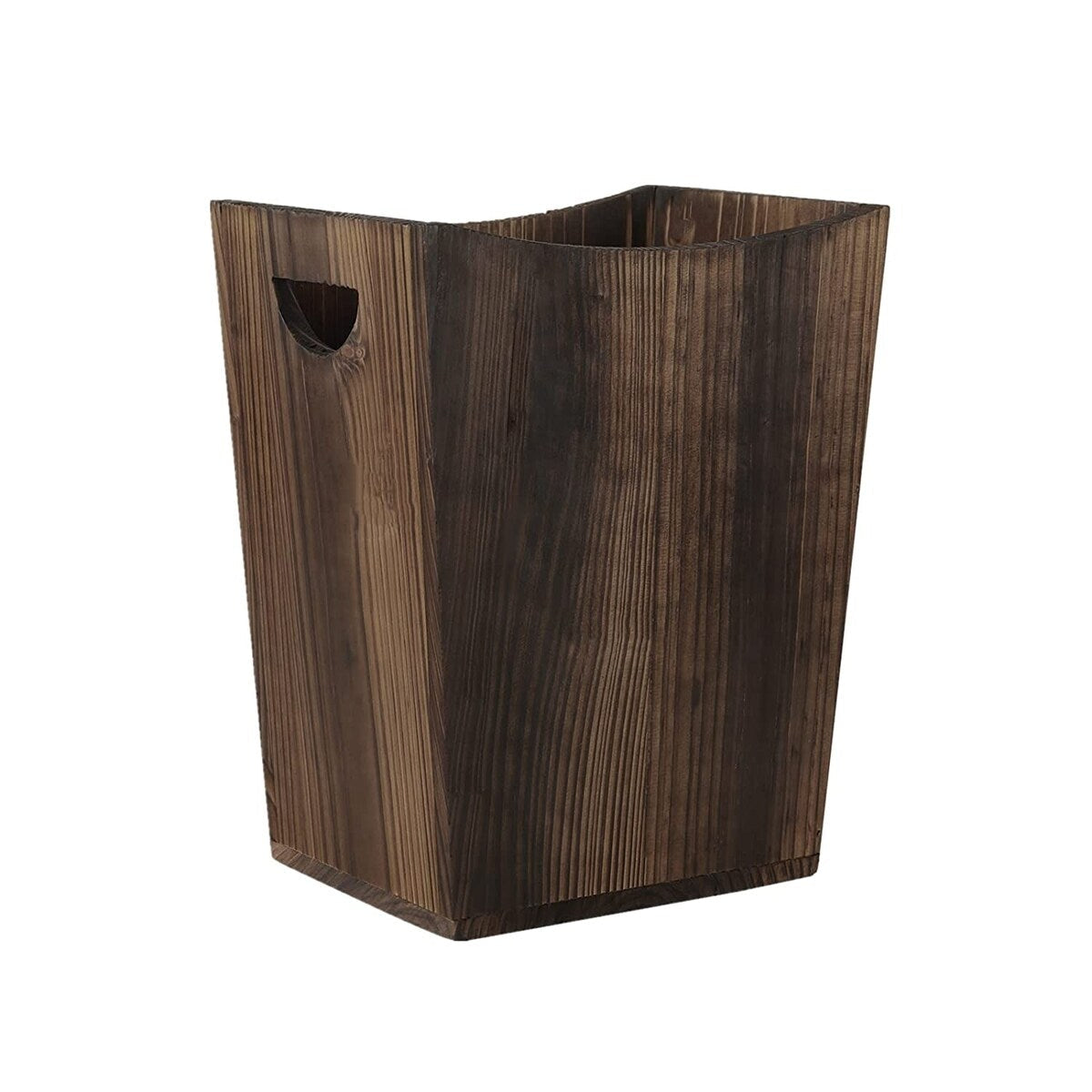 Holz-Mülleimer, rustikaler Papierkorb im Bauernhausstil