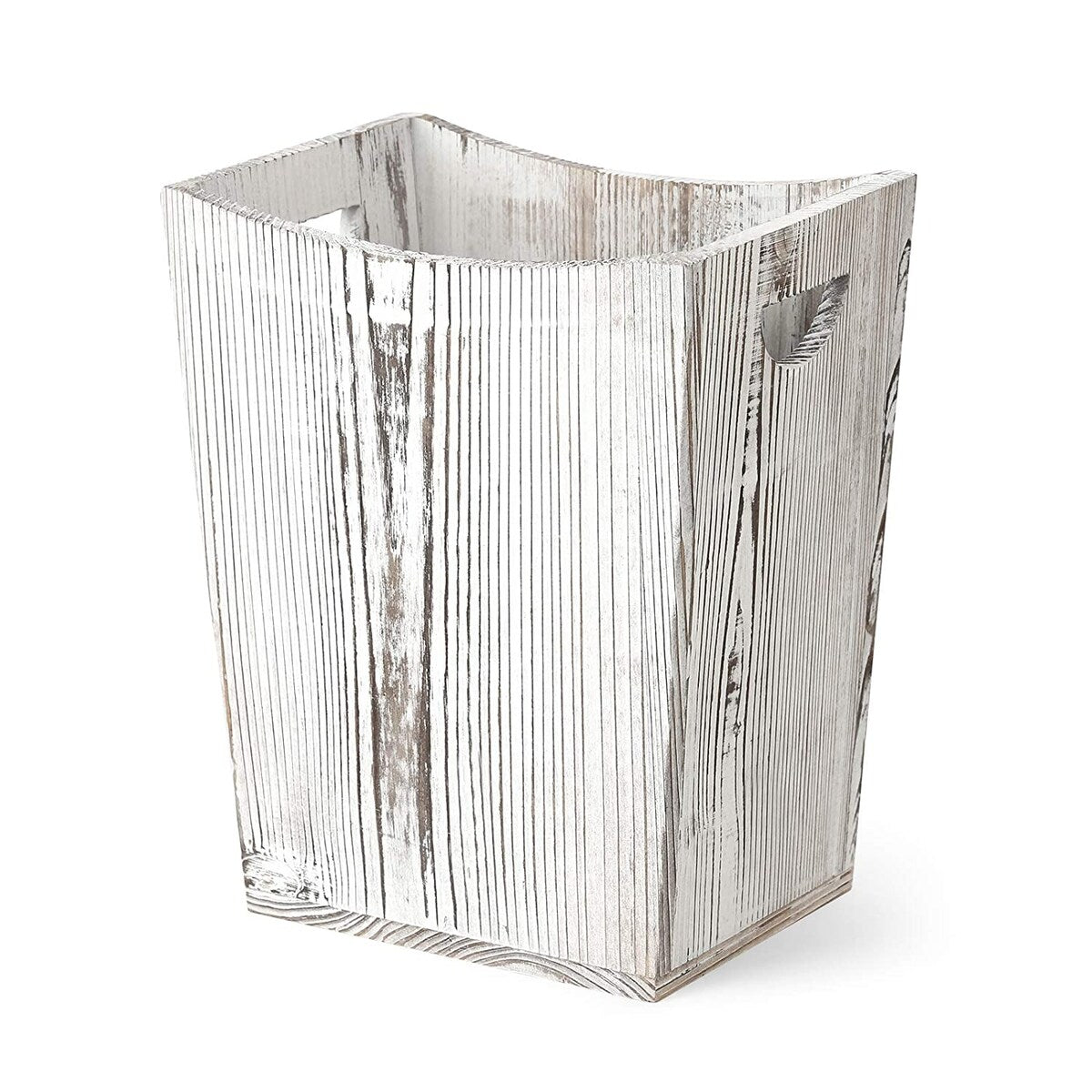 Holz-Mülleimer, rustikaler Papierkorb im Bauernhausstil