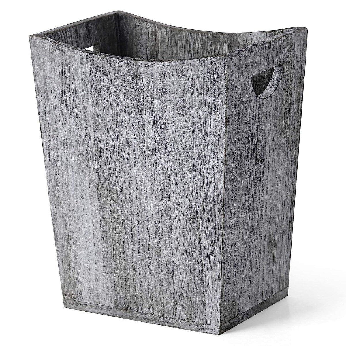Holz-Mülleimer, rustikaler Papierkorb im Bauernhausstil