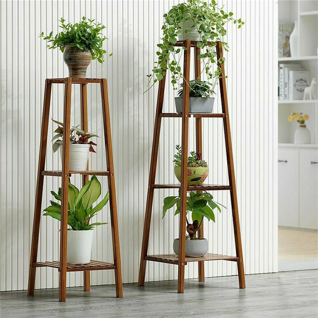Holz Blumenständer Pflanzenrahmen Balkon Mehrstöckige Topfregale