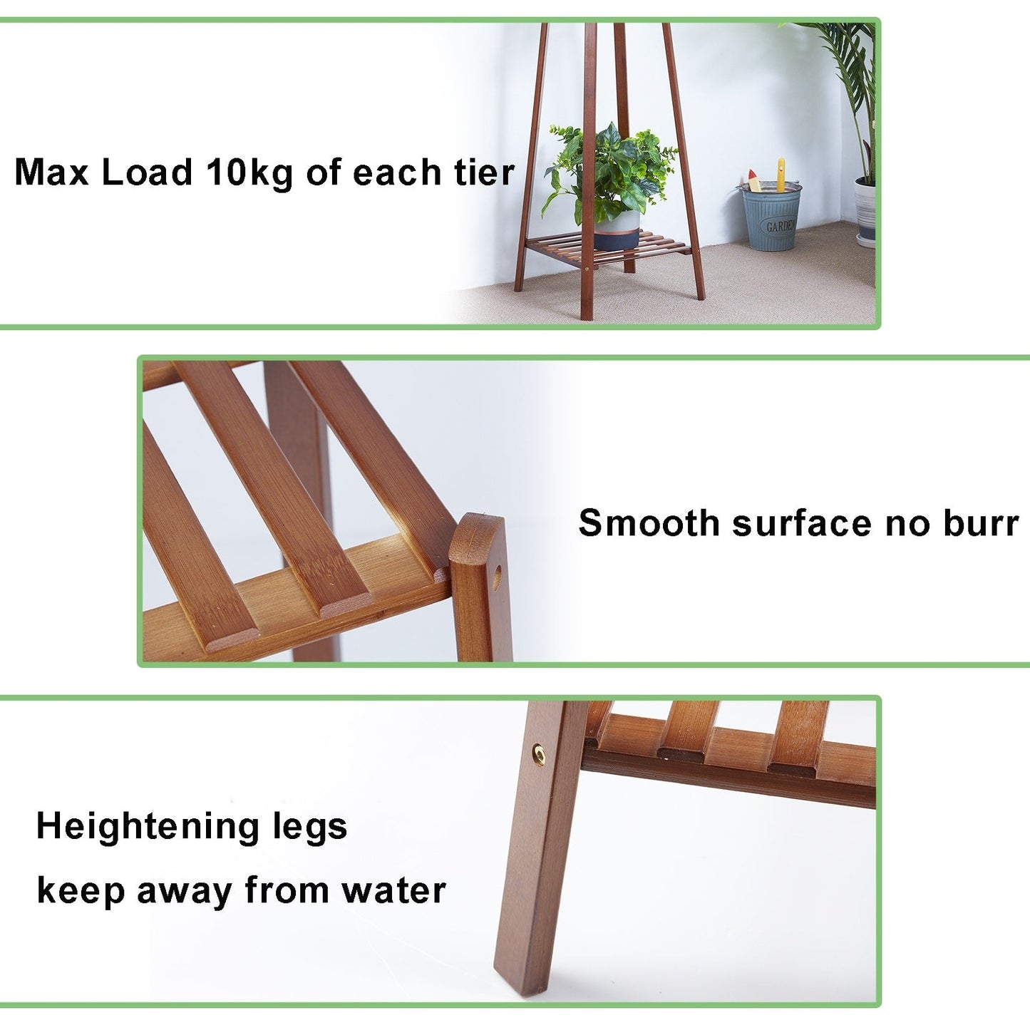 Holz Blumenständer Pflanzenrahmen Balkon Mehrstöckige Topfregale