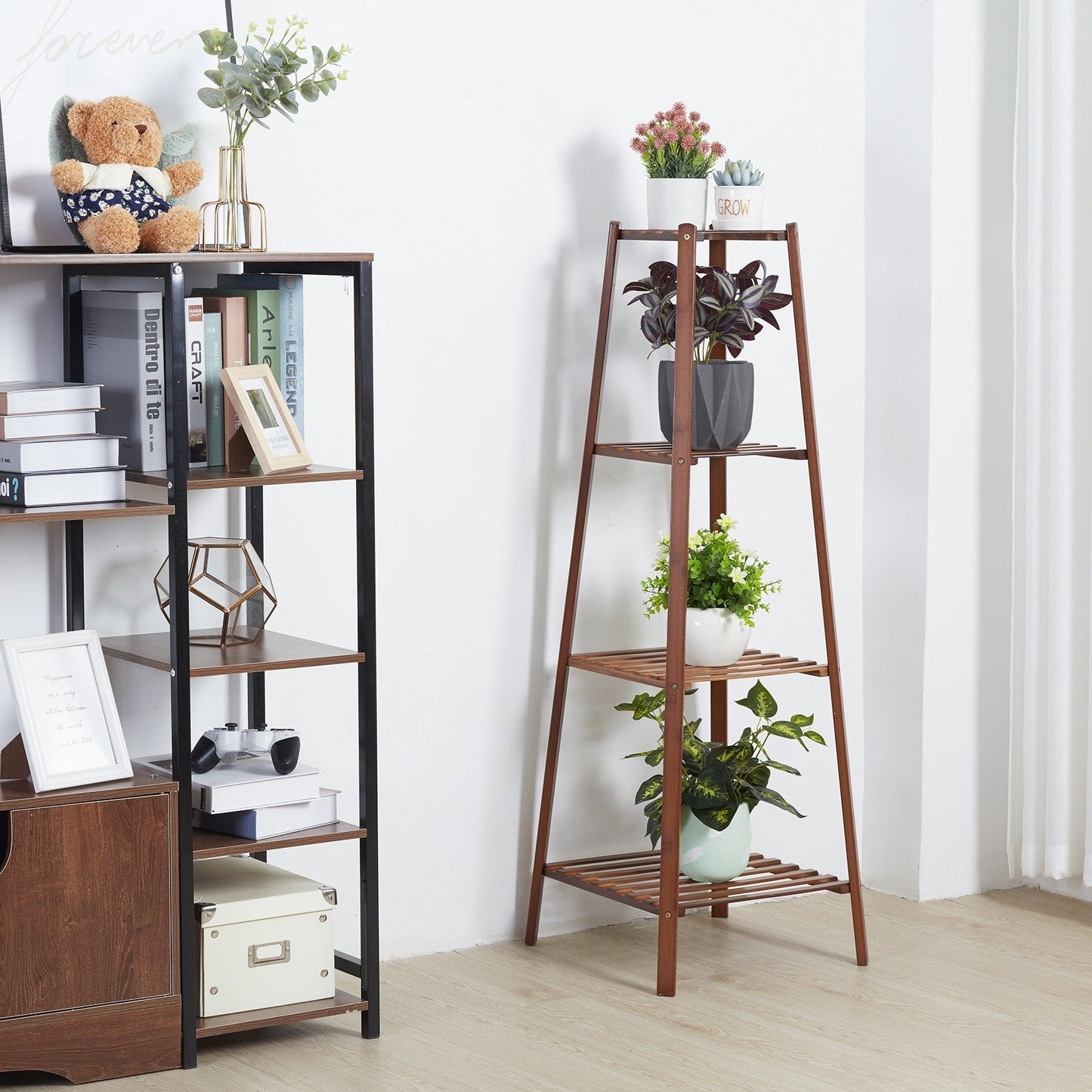 Holz Blumenständer Pflanzenrahmen Balkon Mehrstöckige Topfregale