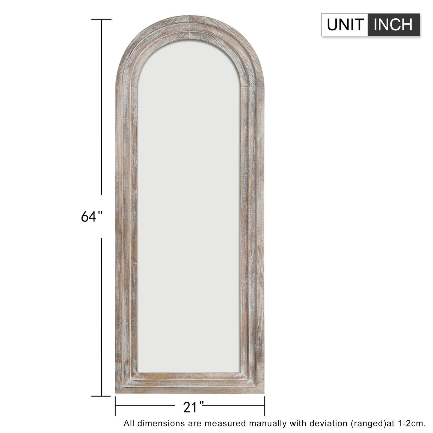 Wandspiegel im Leiterstil mit Holzrahmen - 64*21