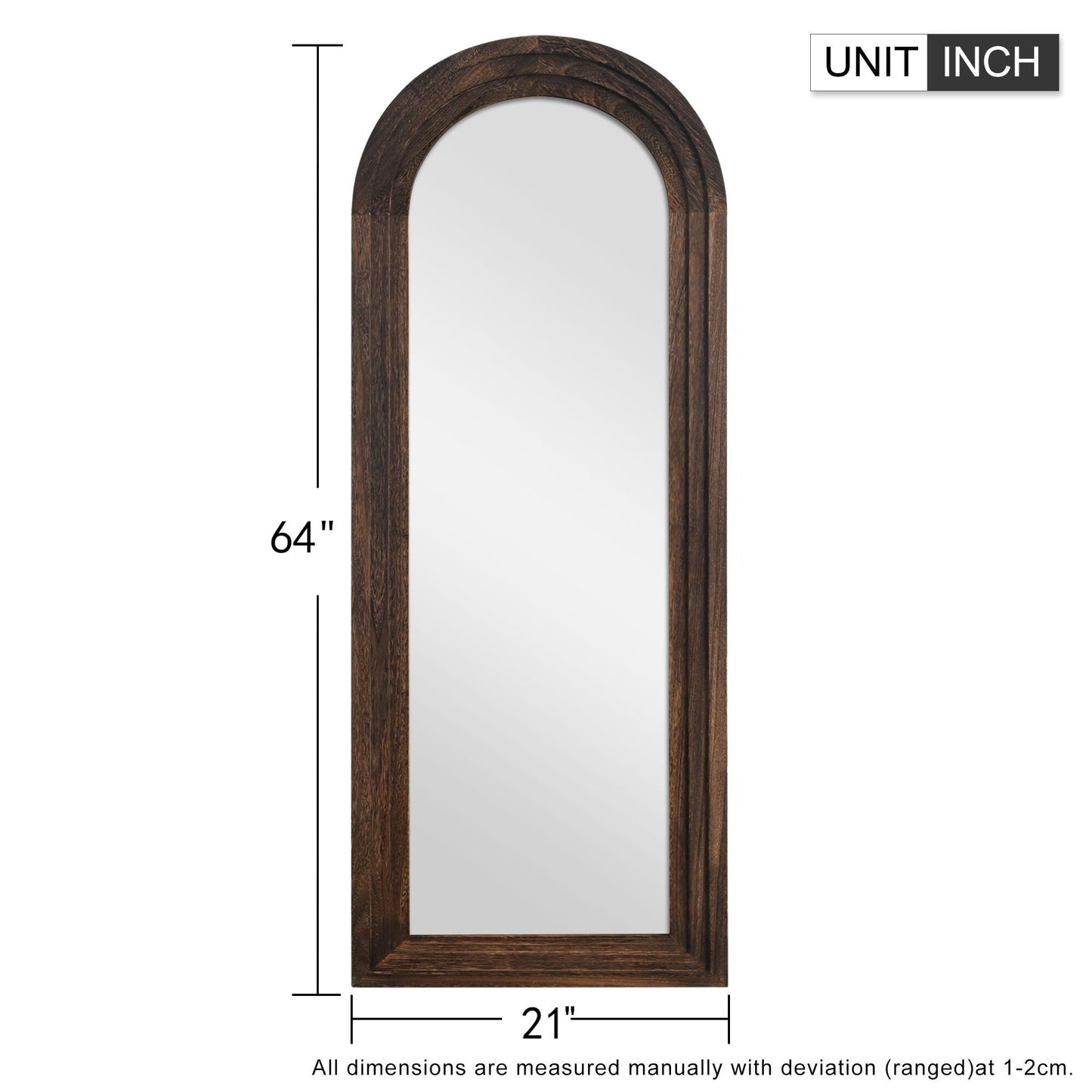 Wandspiegel im Leiterstil mit Holzrahmen - 64*21
