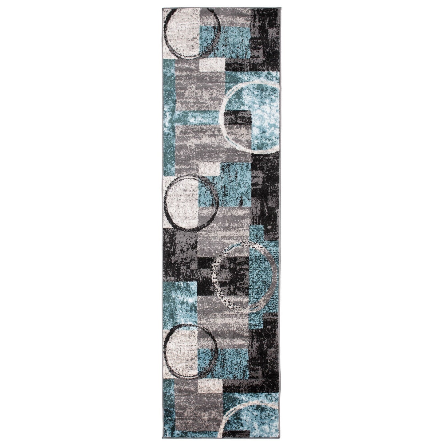 World Rug Gallery Abstract Polypropylene Machine-Made Circle Area Rug