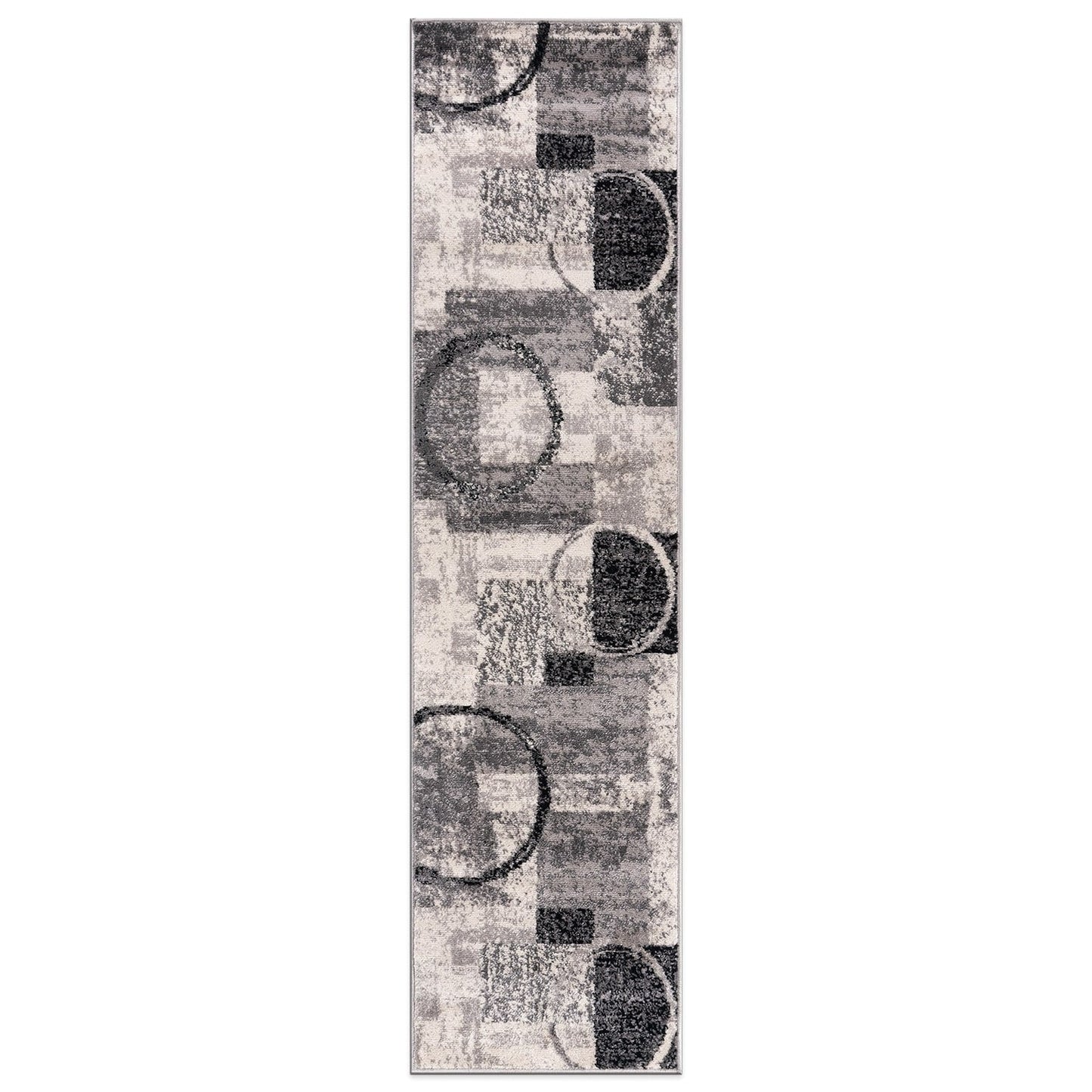 World Rug Gallery Abstract Polypropylene Machine-Made Circle Area Rug