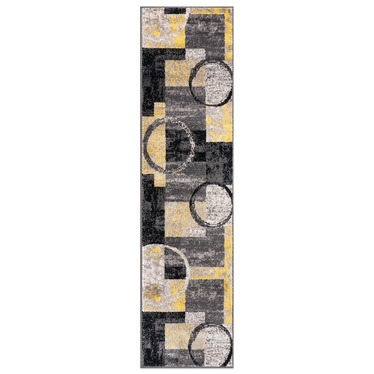 World Rug Gallery Abstract Polypropylene Machine-Made Circle Area Rug