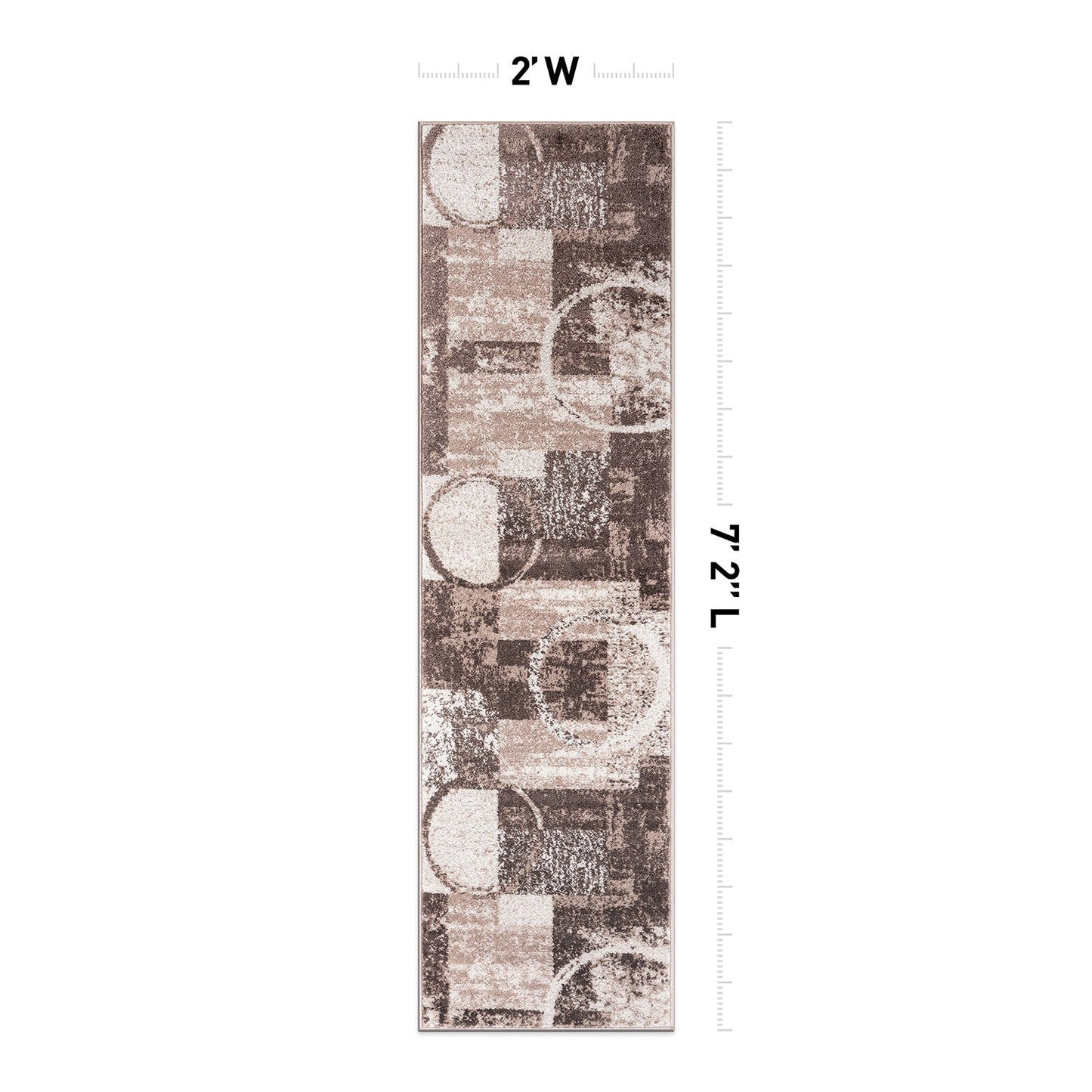 World Rug Gallery Abstract Polypropylene Machine-Made Circle Area Rug