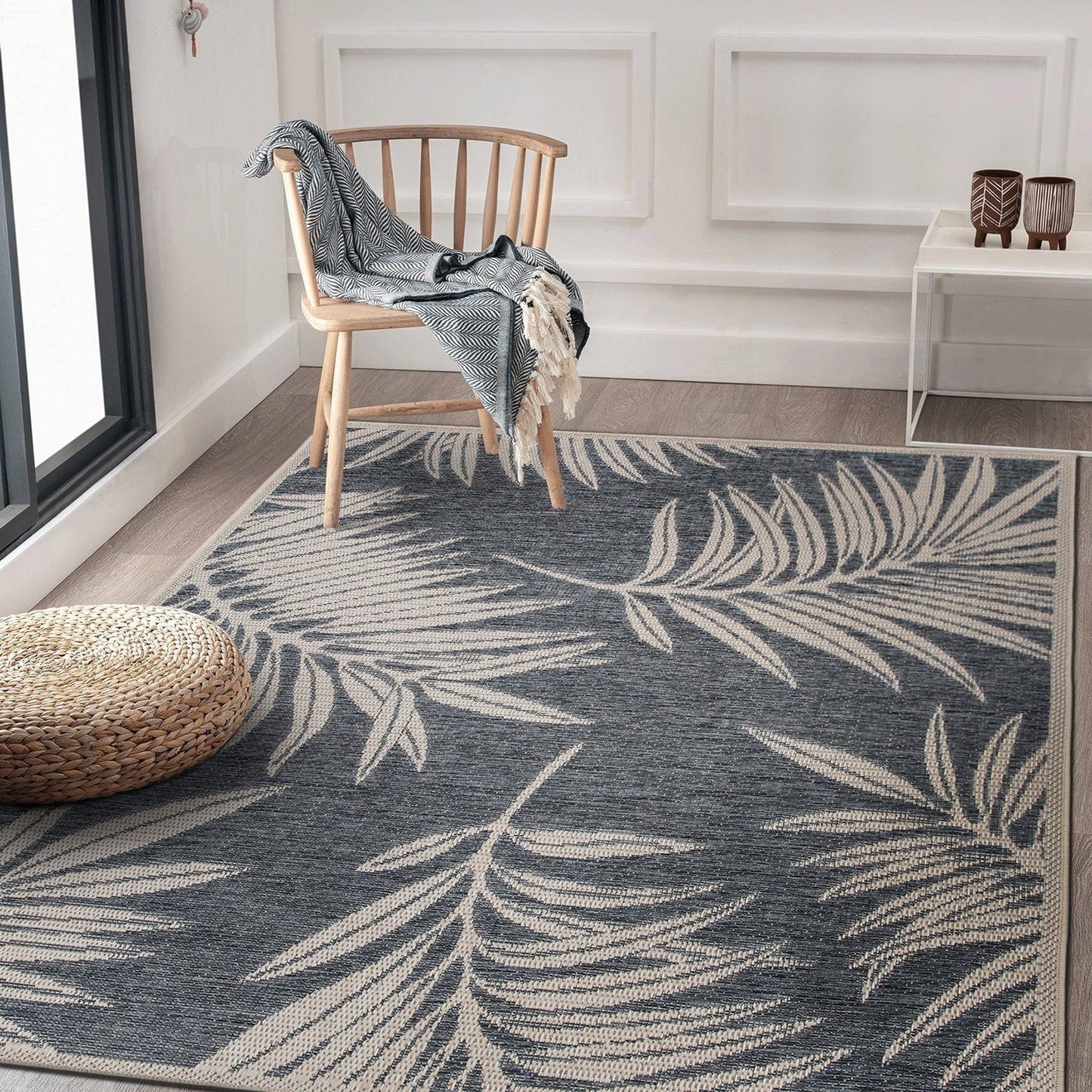 World Rug Gallery – Moderner Teppich für drinnen und draußen mit Blumenmuster
