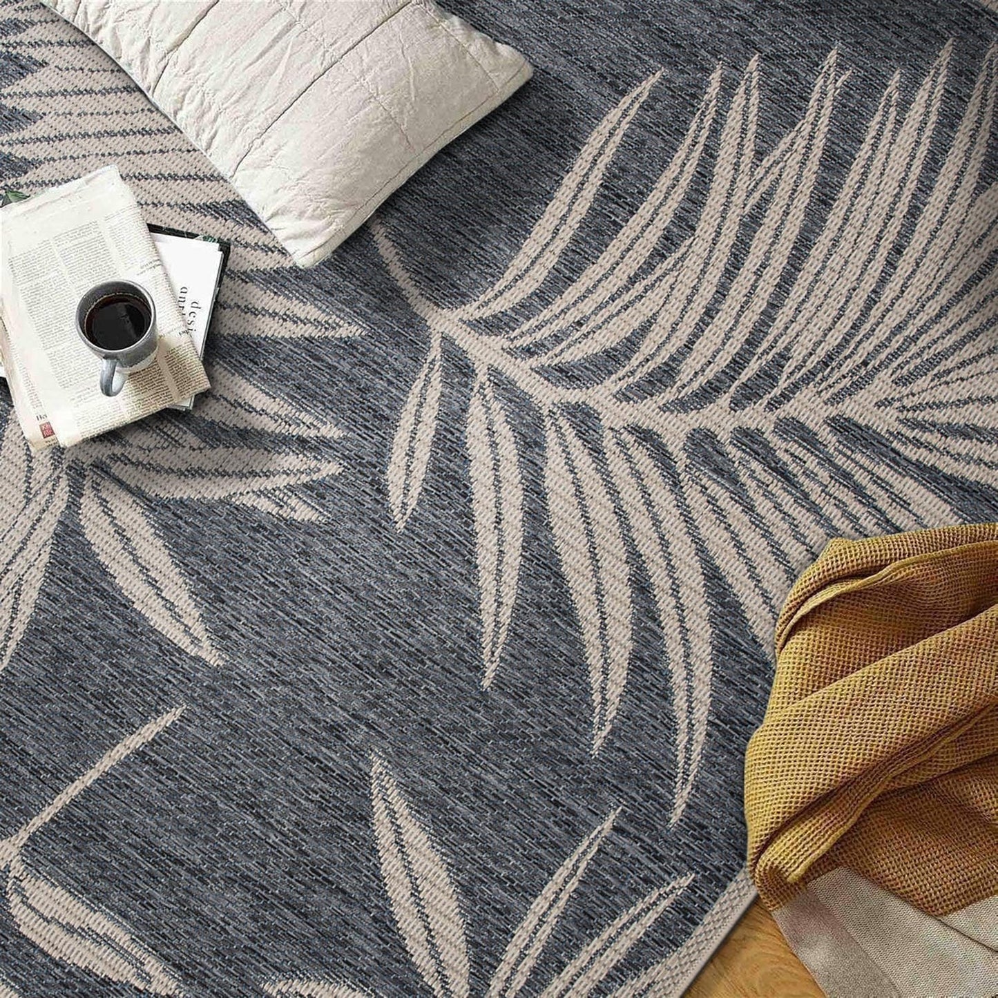 World Rug Gallery – Moderner Teppich für drinnen und draußen mit Blumenmuster